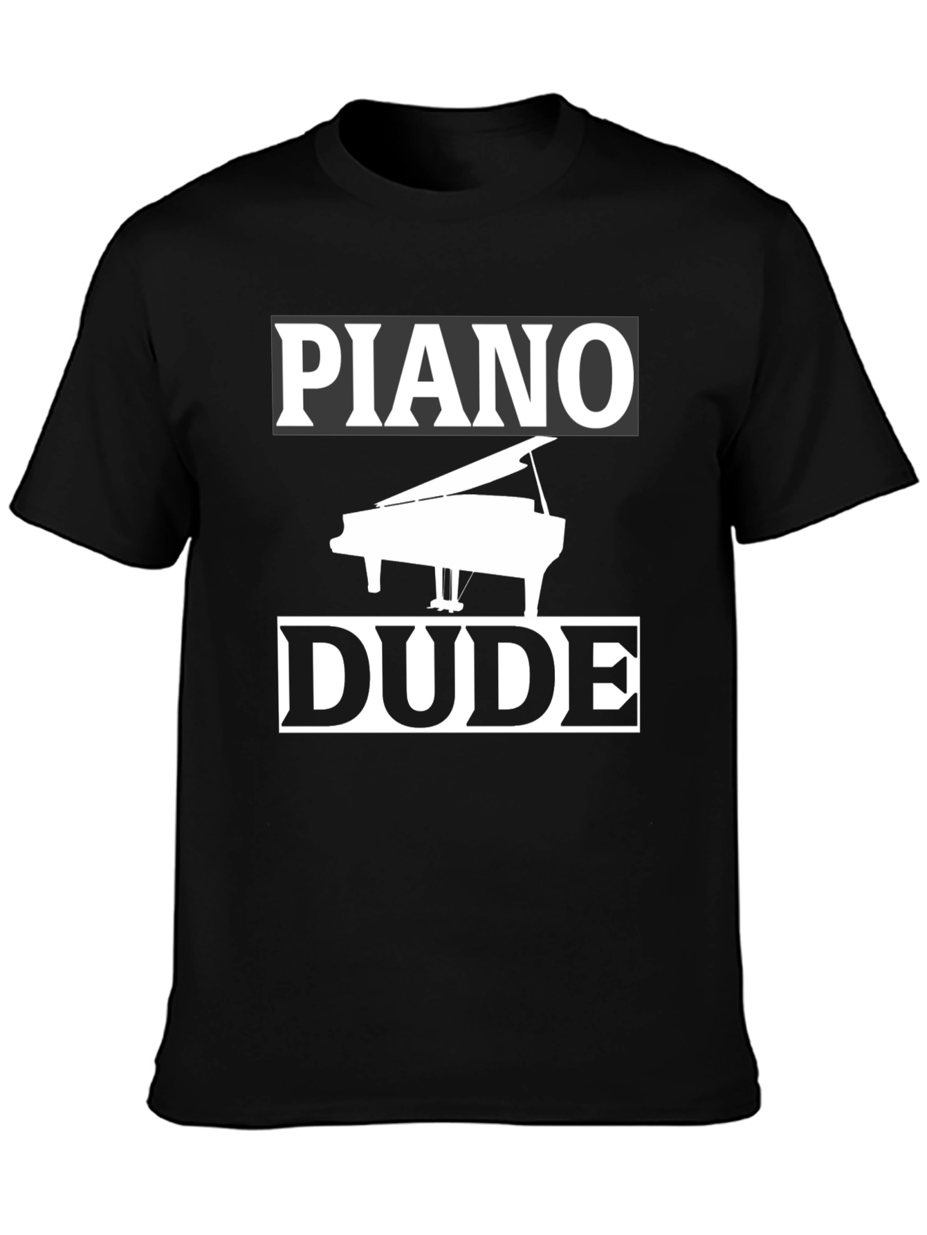 Piano Dude Black Graphic T-Shirt