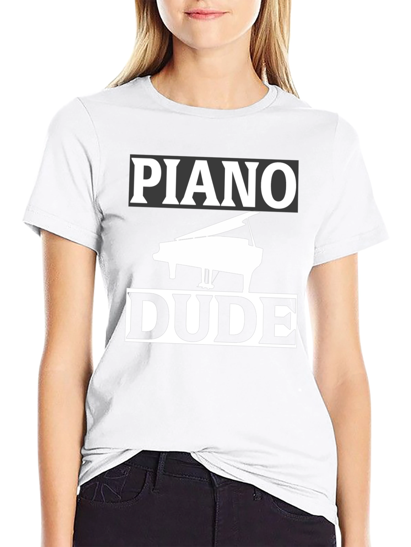 Piano Dude Black Graphic T-Shirt