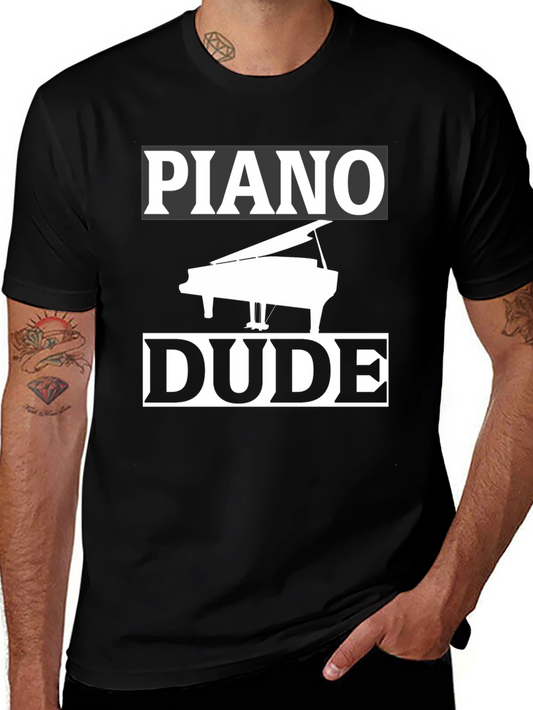 Piano Dude Black Graphic T-Shirt