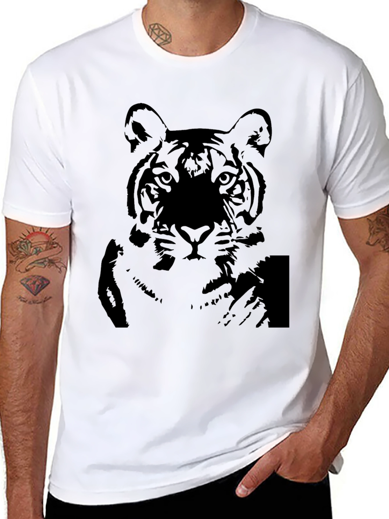 Black Tiger Graphic T-Shirt