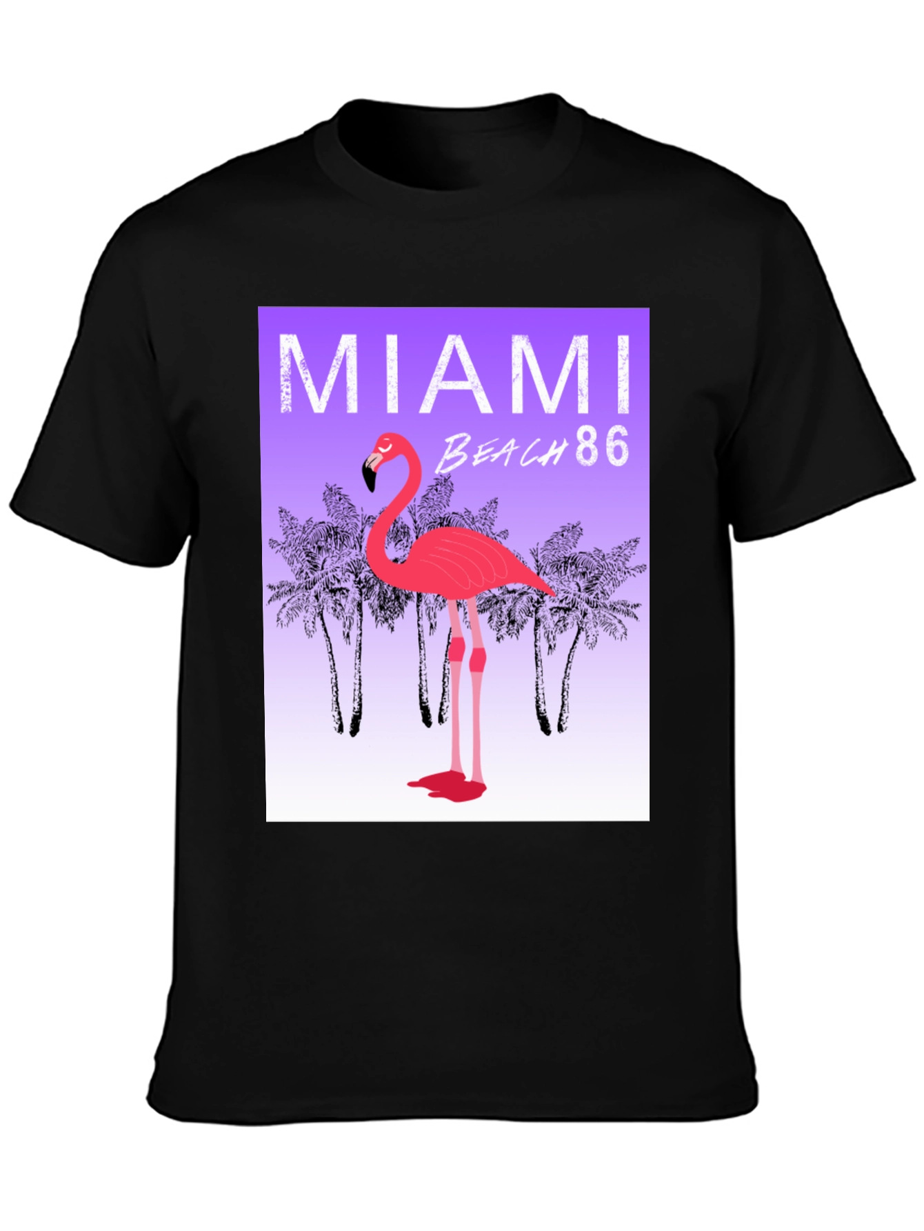 Miami Beach 86 Flamingo Graphic Tee