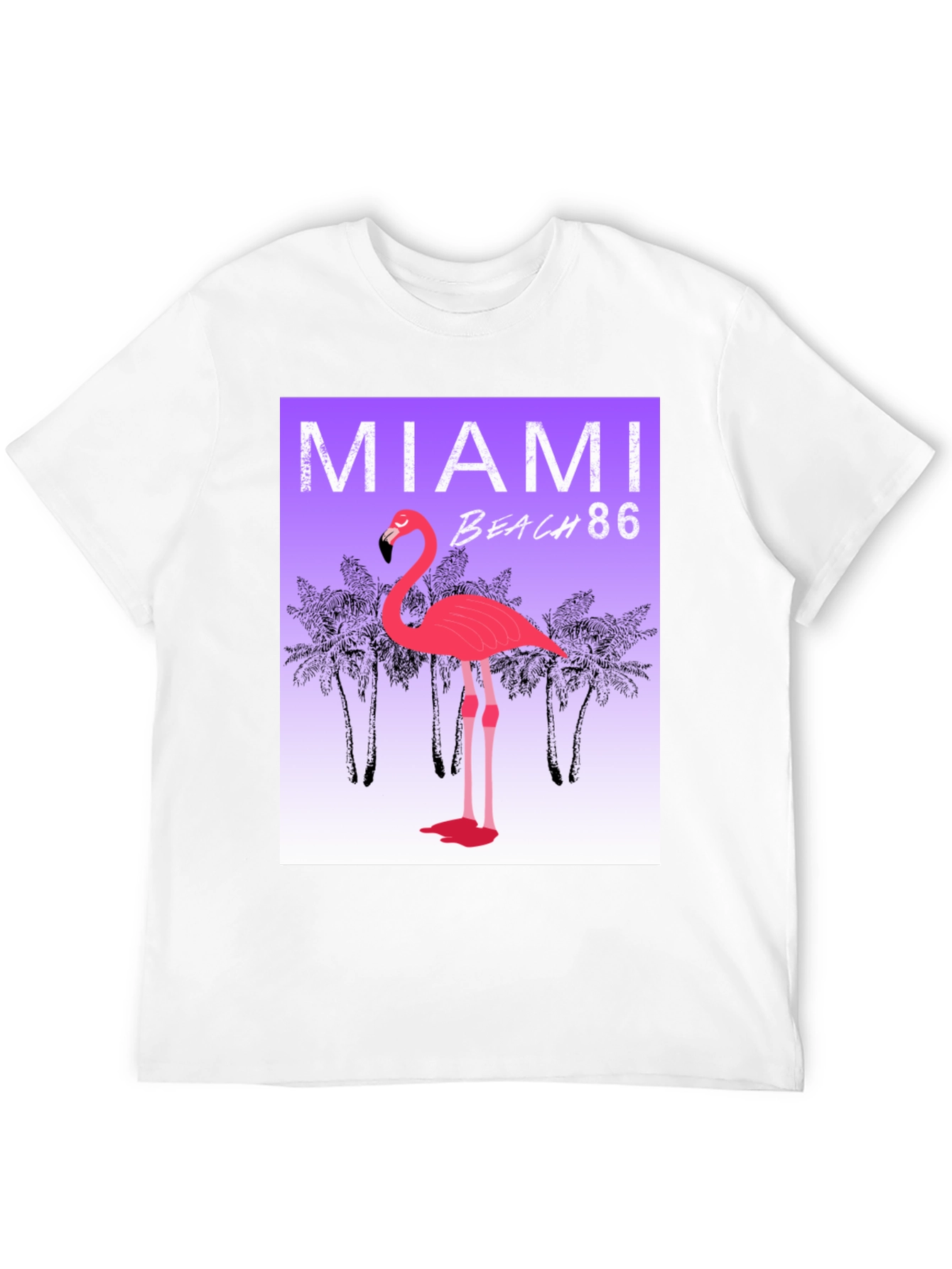 Miami Beach 86 Flamingo Graphic Tee