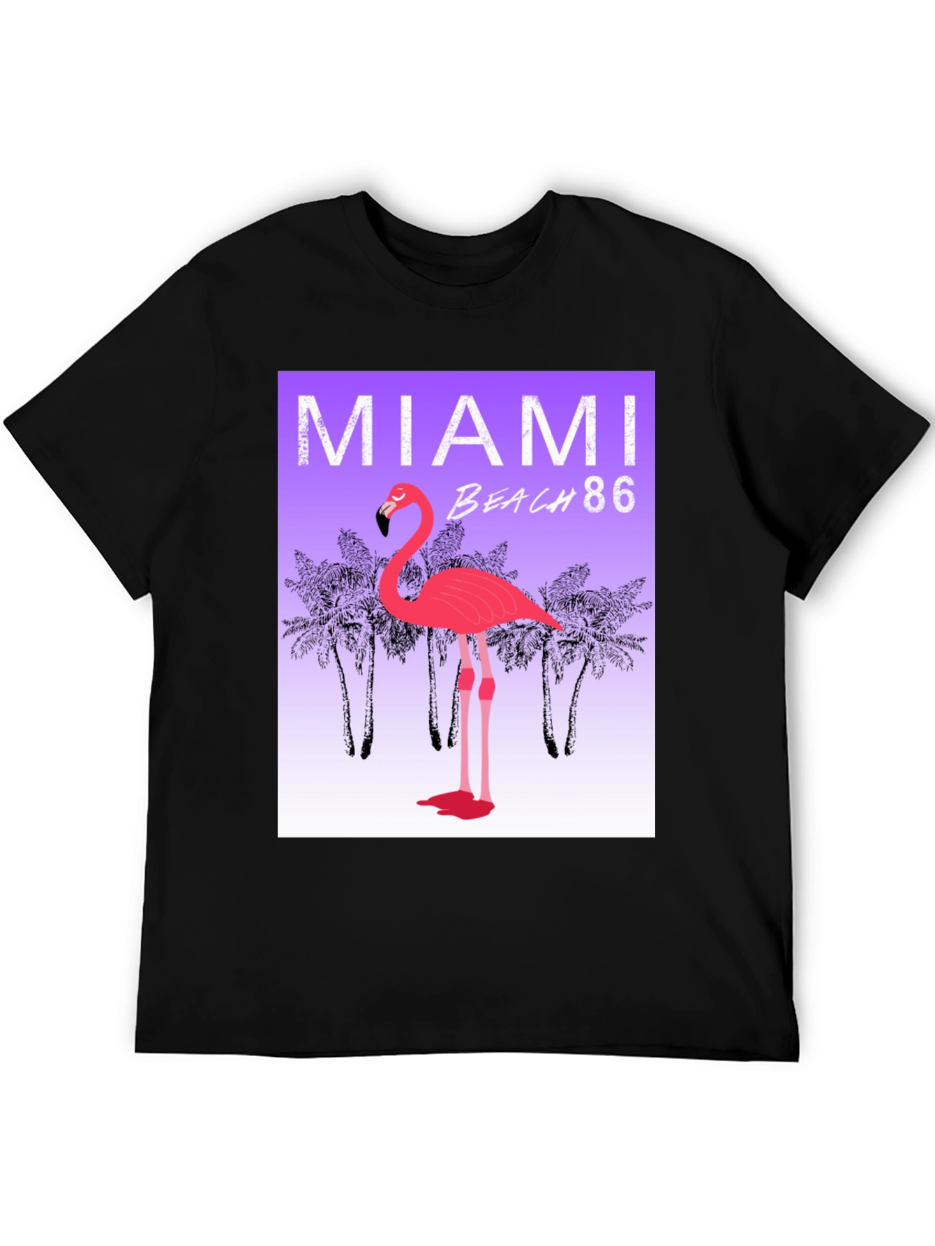 Miami Beach 86 Flamingo Graphic Tee