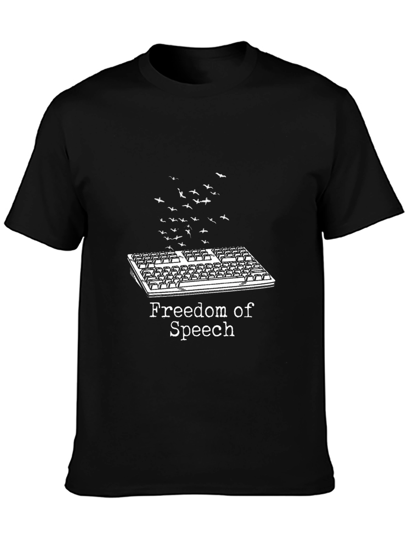 Freedom of Speech Keyboard Bird T-Shirt