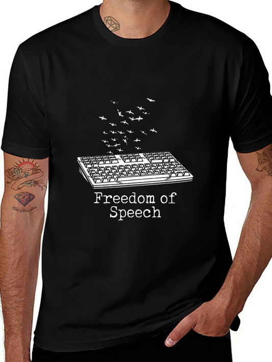 Freedom of Speech Keyboard Bird T-Shirt