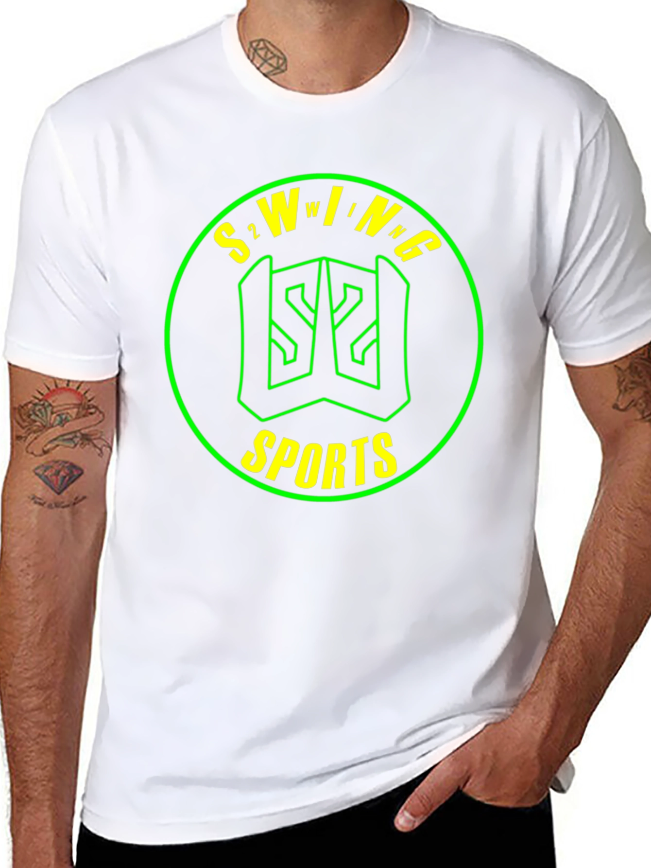 S2WING Sports Graphic Tee - Black