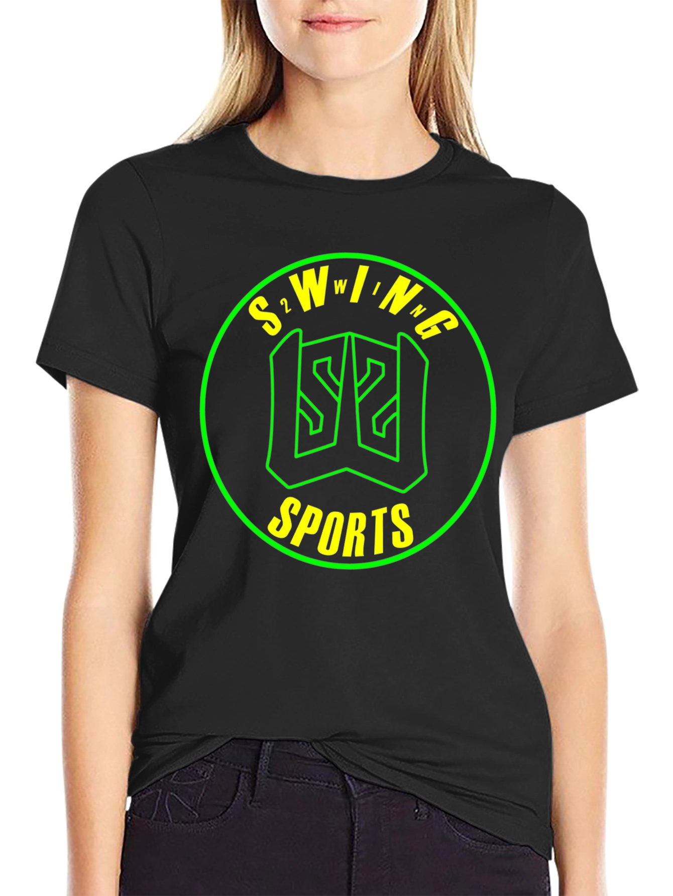 S2WING Sports Graphic Tee - Black