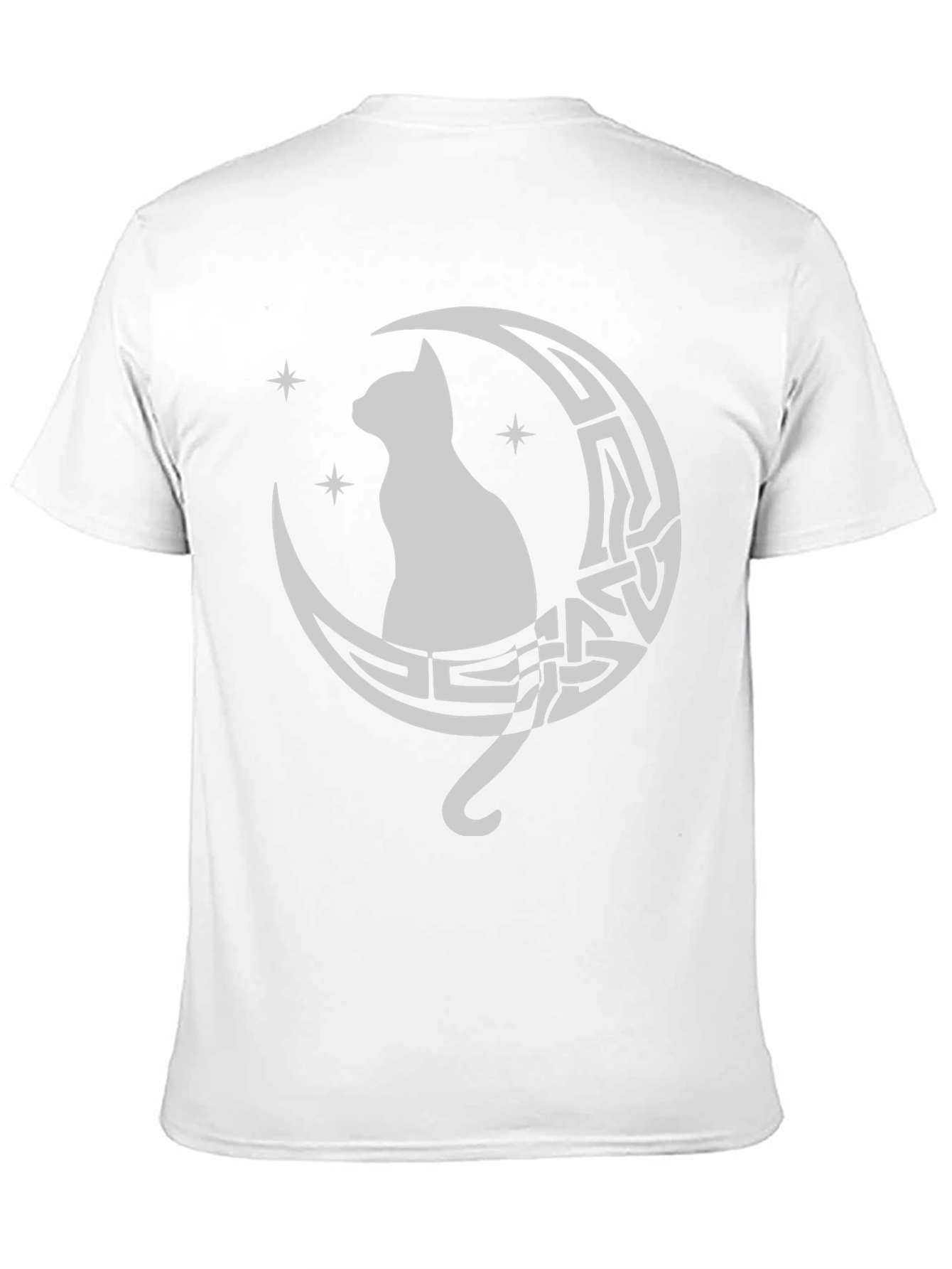 Cat on Moon Celtic Knot T-Shirt