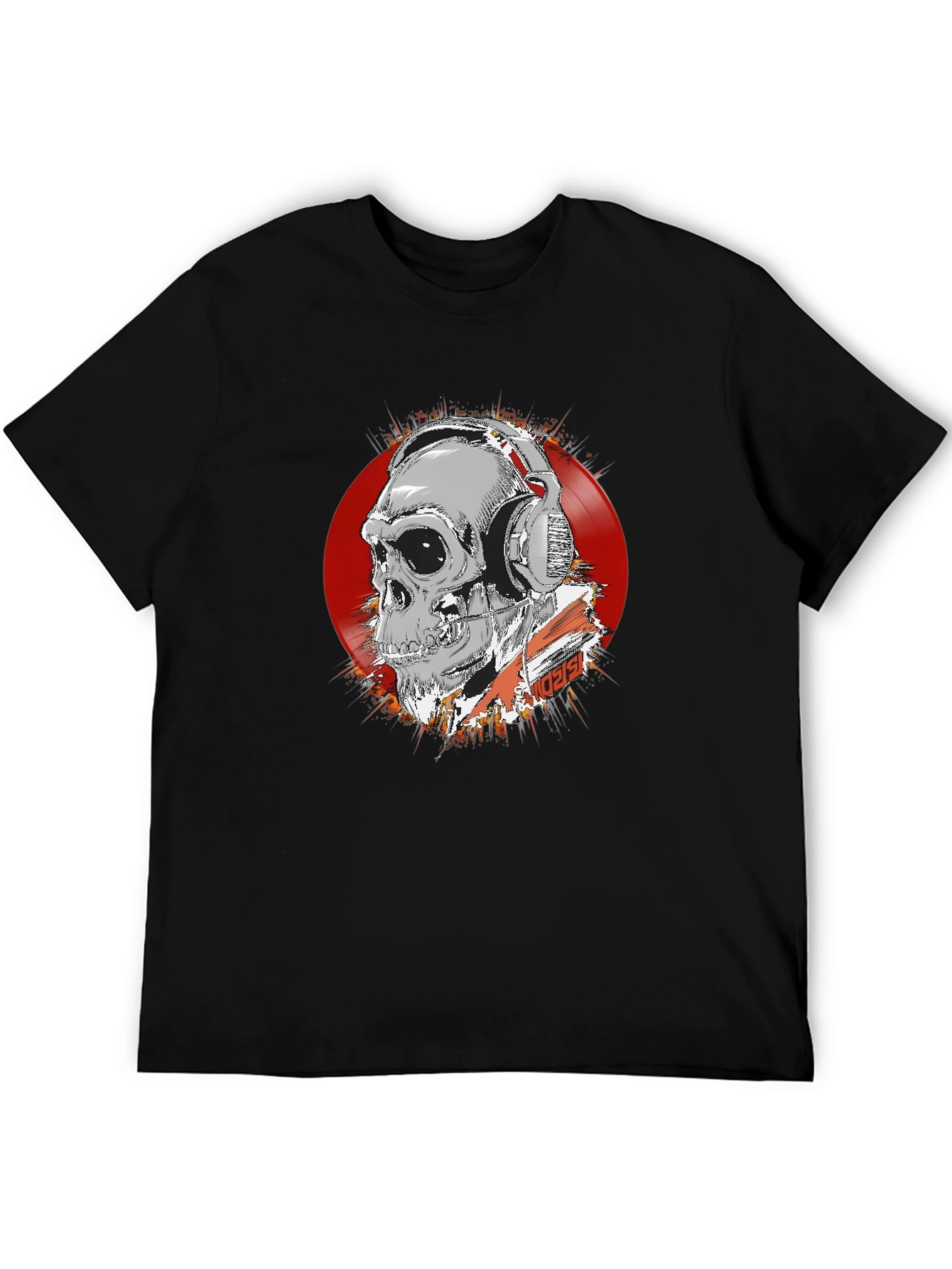 Skull DJ Graphic Tee - Dark Style
