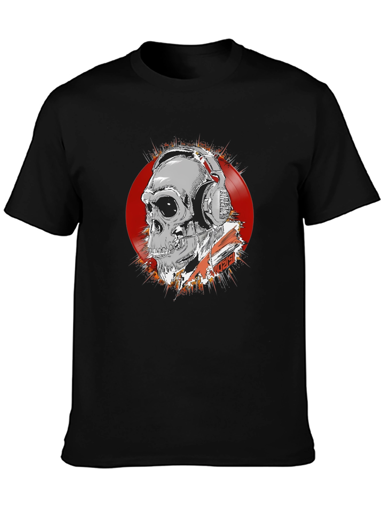 Skull DJ Graphic Tee - Dark Style
