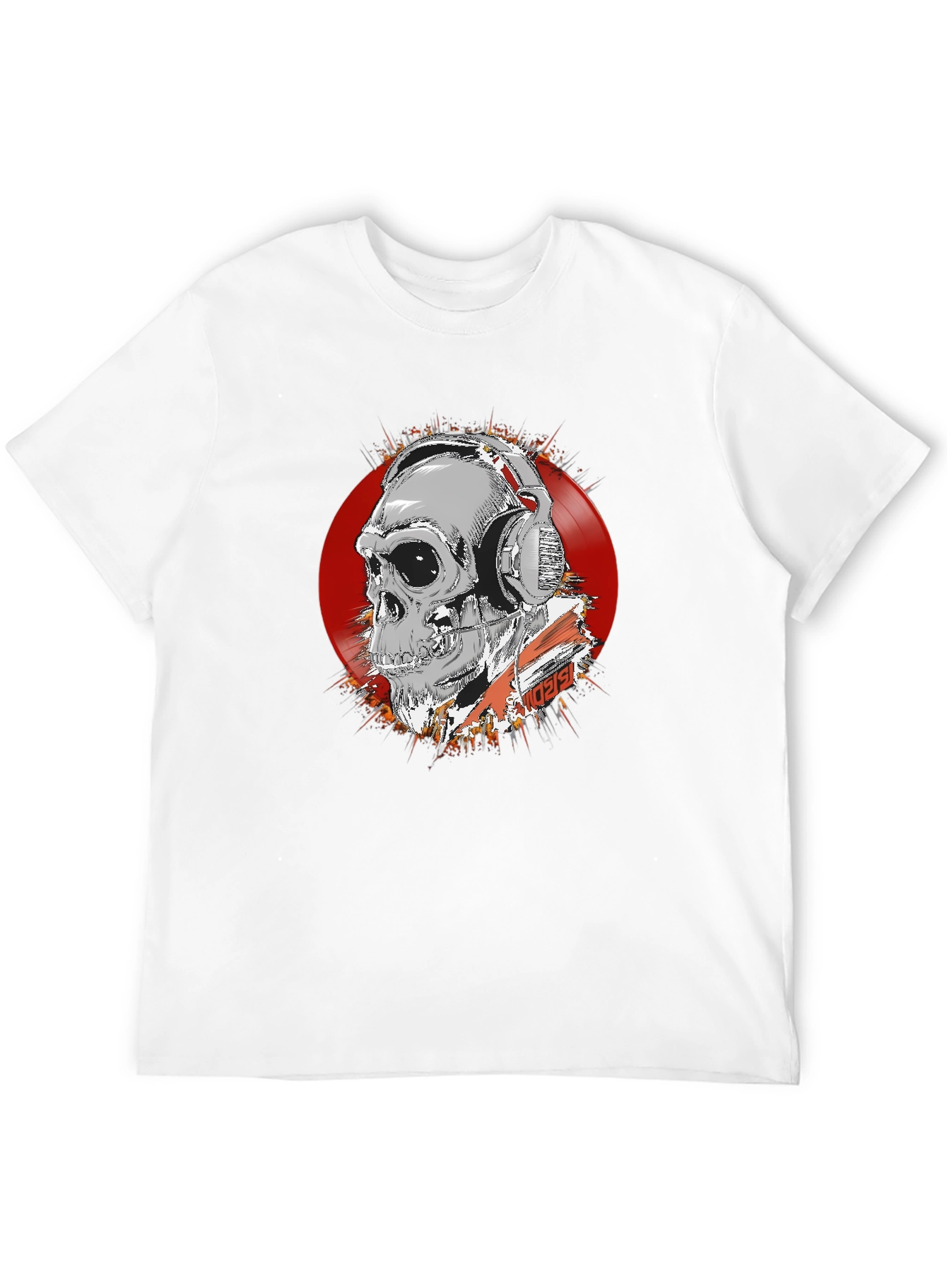 Skull DJ Graphic Tee - Dark Style