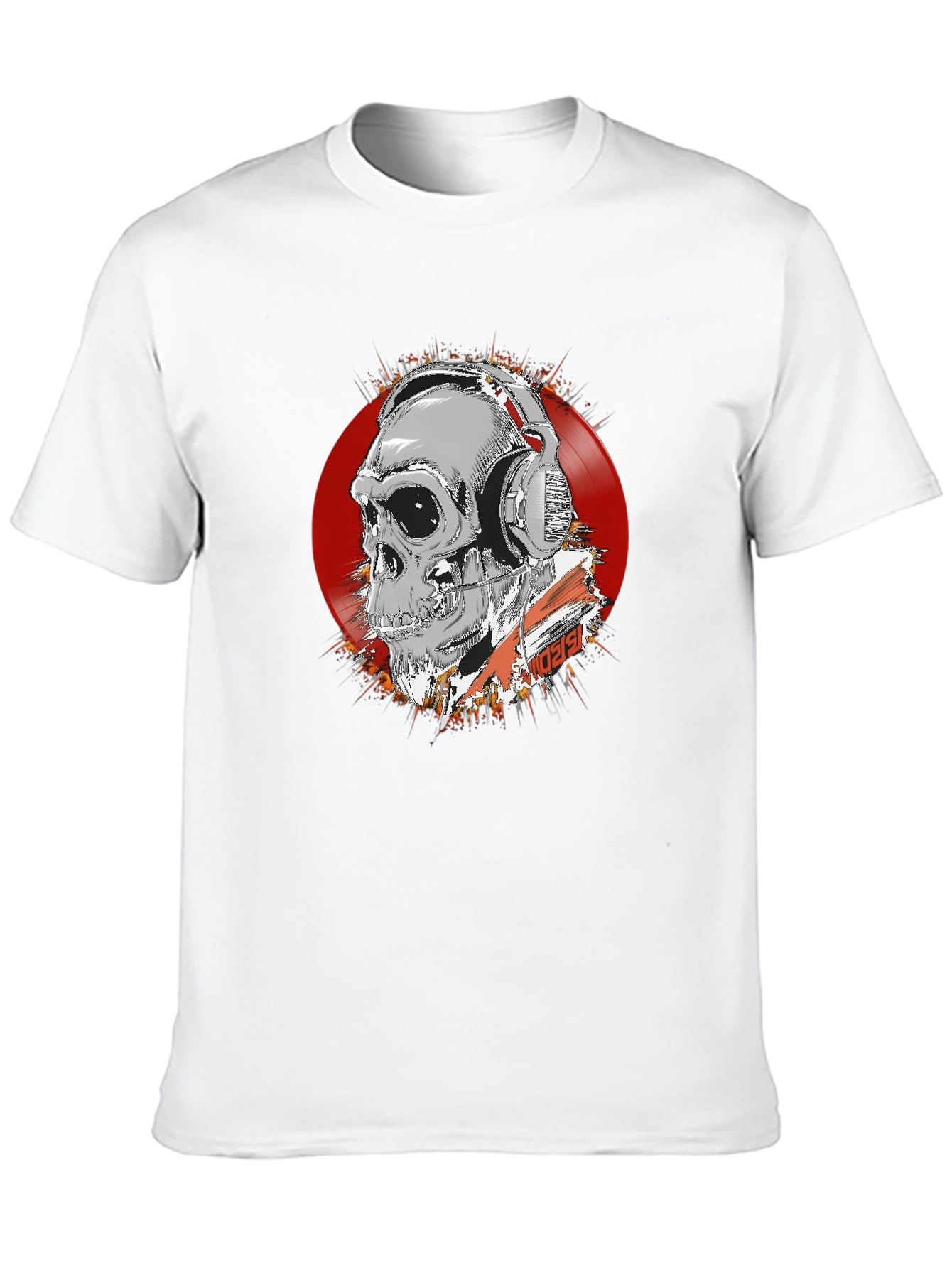 Skull DJ Graphic Tee - Dark Style