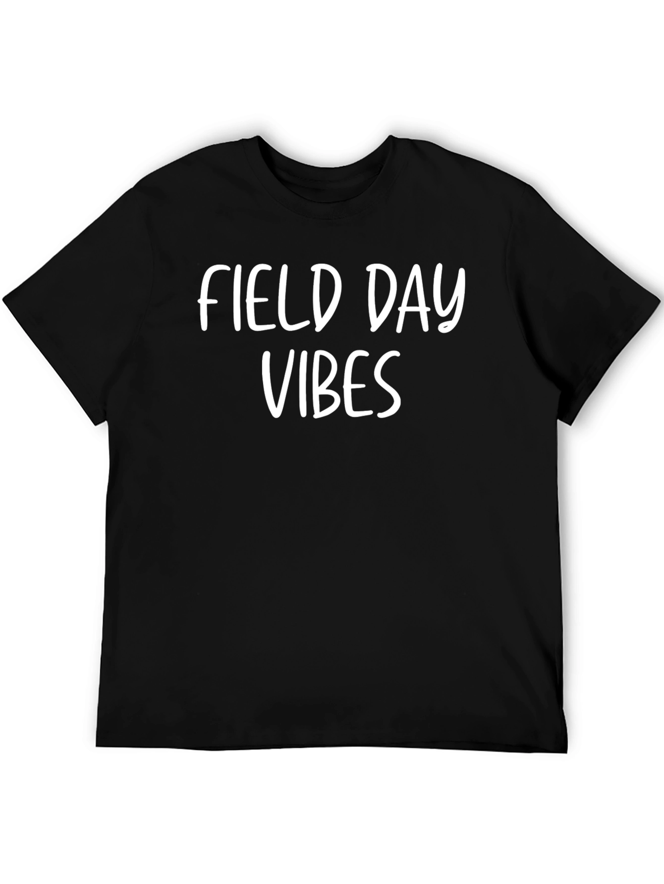 Field Day Vibes Graphic Tee - Casual Black T-Shirt