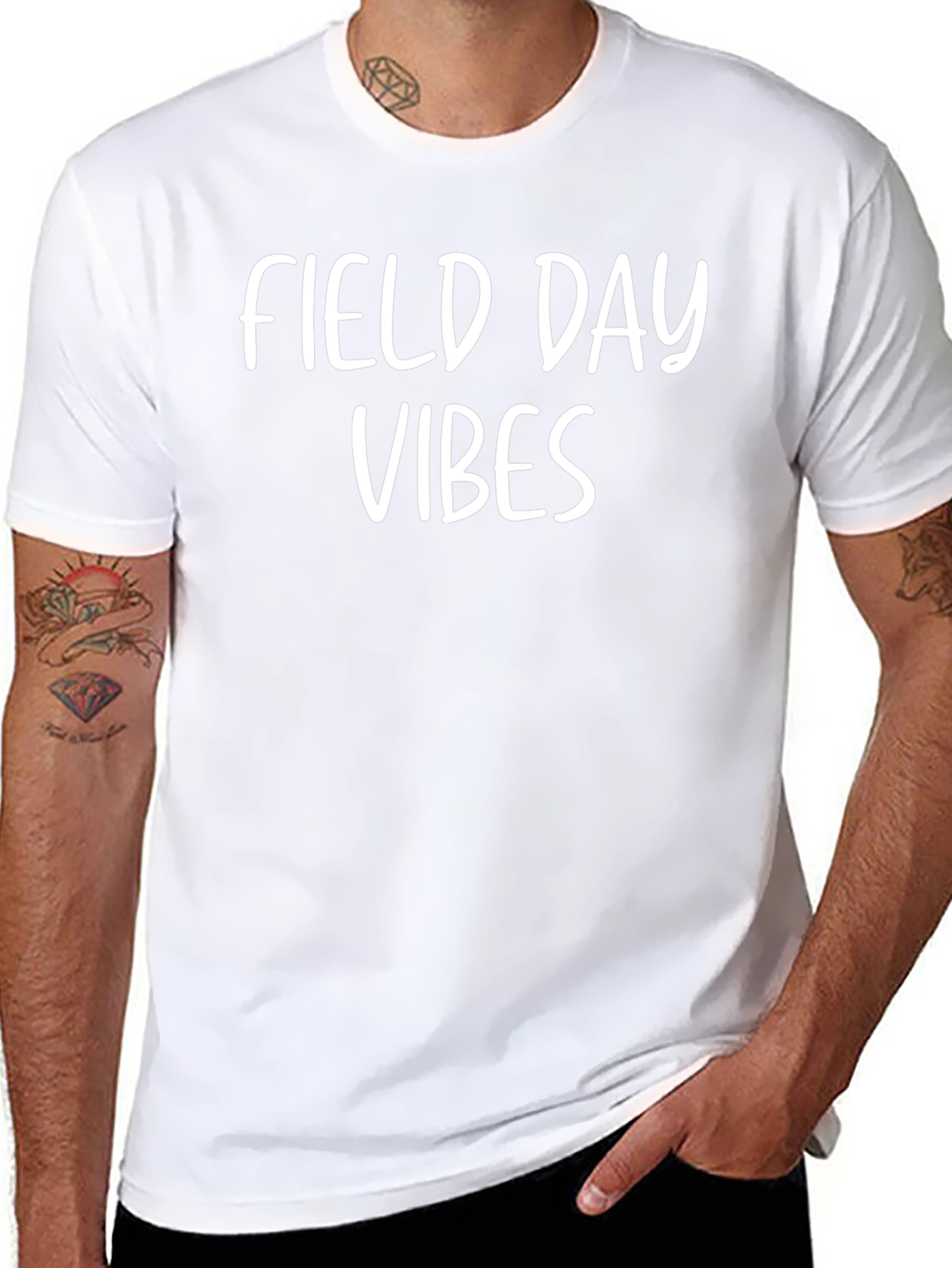 Field Day Vibes Graphic Tee - Casual Black T-Shirt