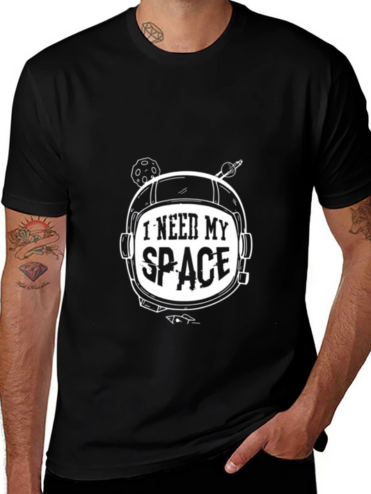 I Need My Space Astronaut Helmet Graphic T-Shirt