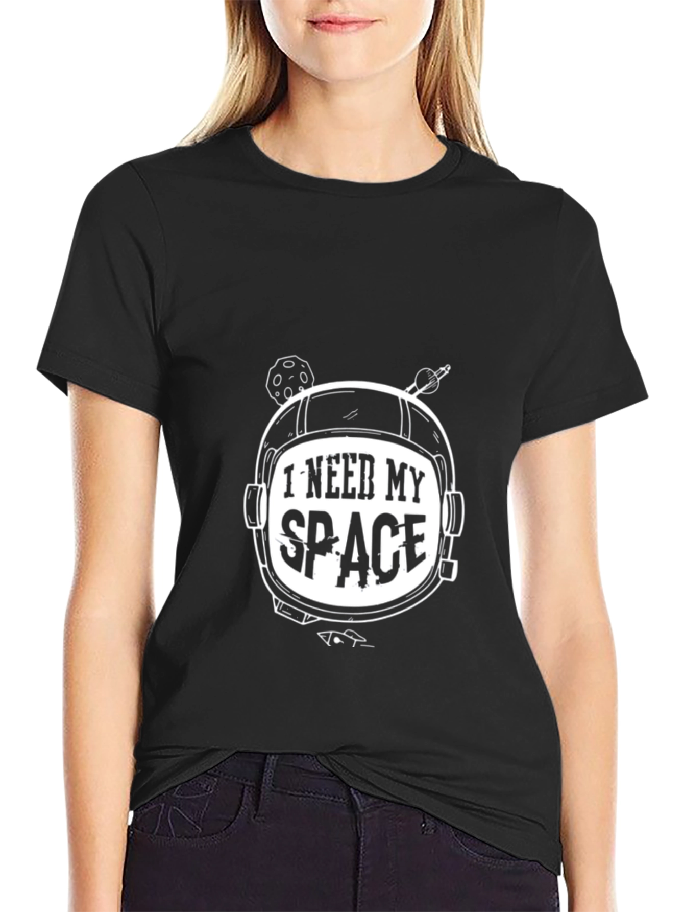 I Need My Space Astronaut Helmet Graphic T-Shirt