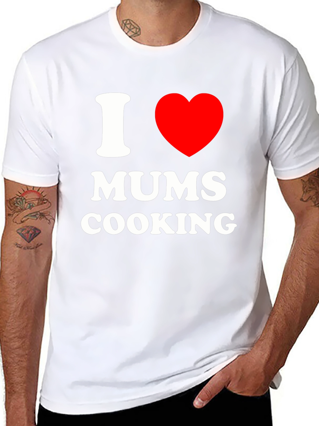 I Love Mums Cooking Black T-Shirt