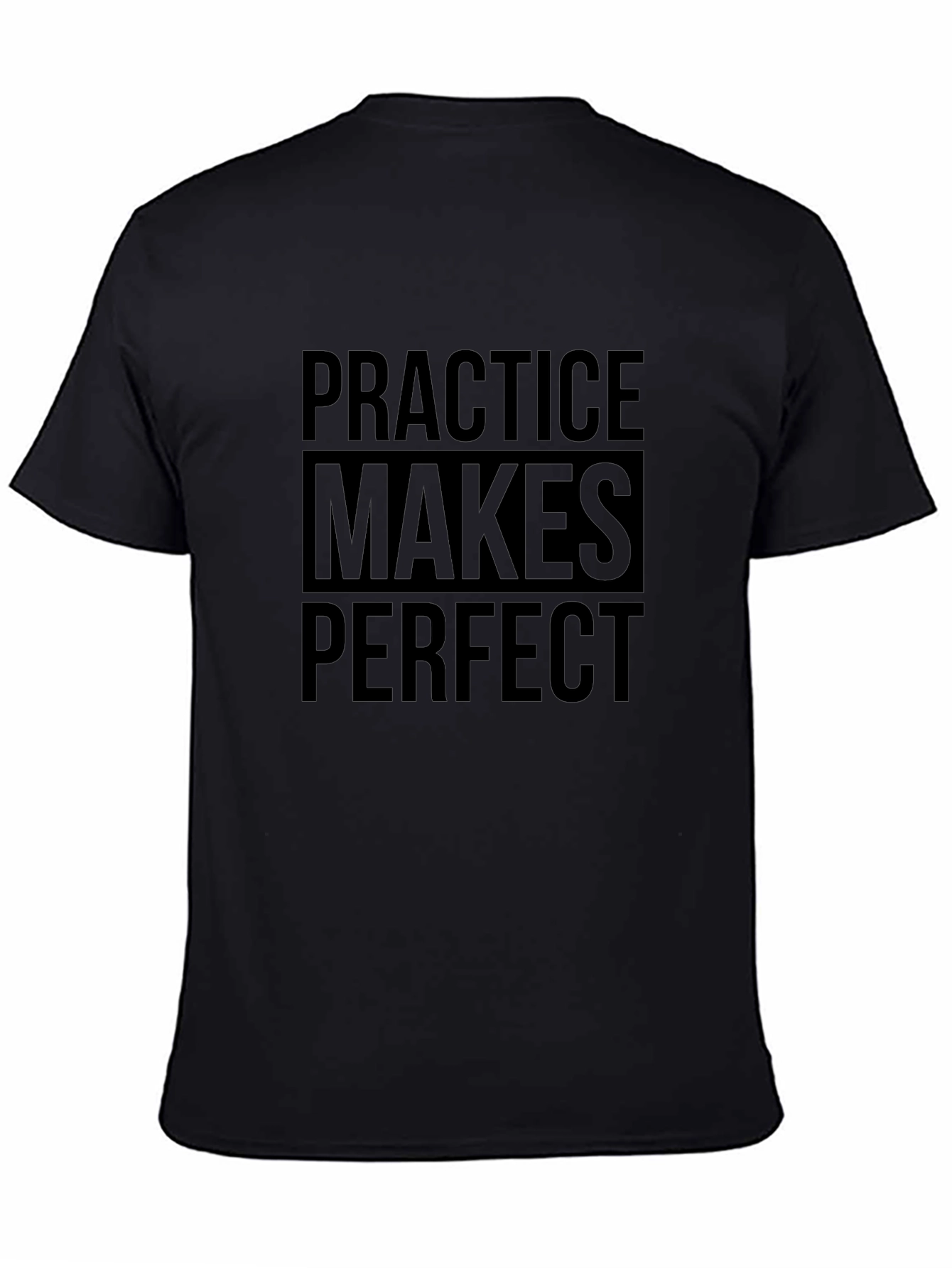 Practice Makes Perfect Graphic T-Shirt - Black