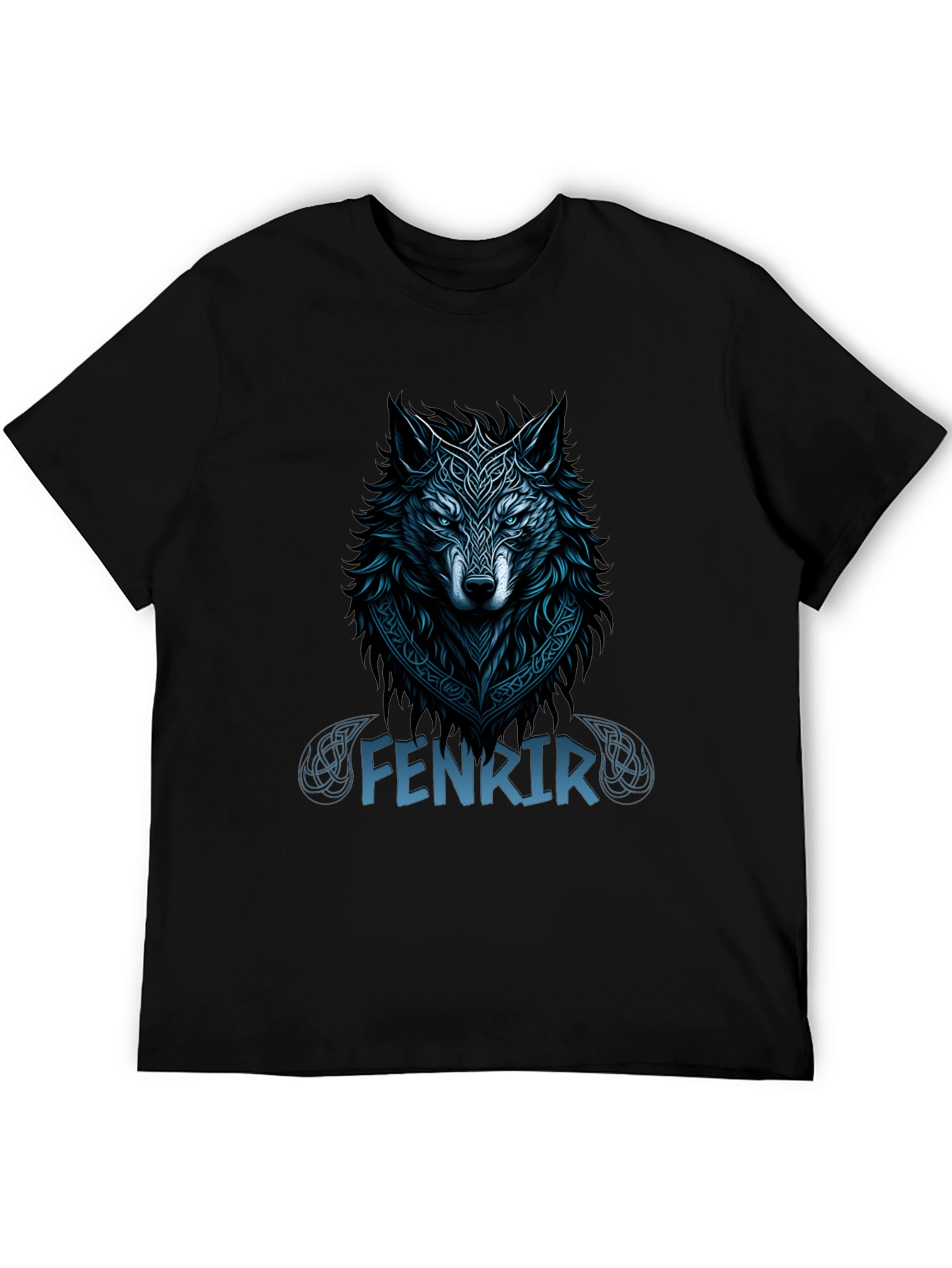 Fenrir Wolf Graphic T-Shirt - Viking Style