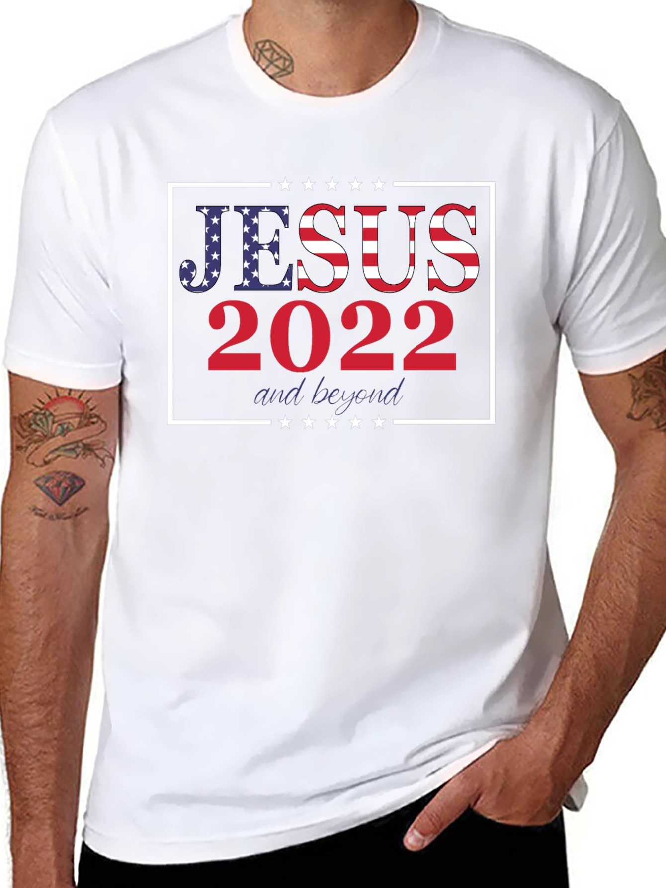 Jesus 2022 & Beyond Graphic Tee - Patriotic Shirt