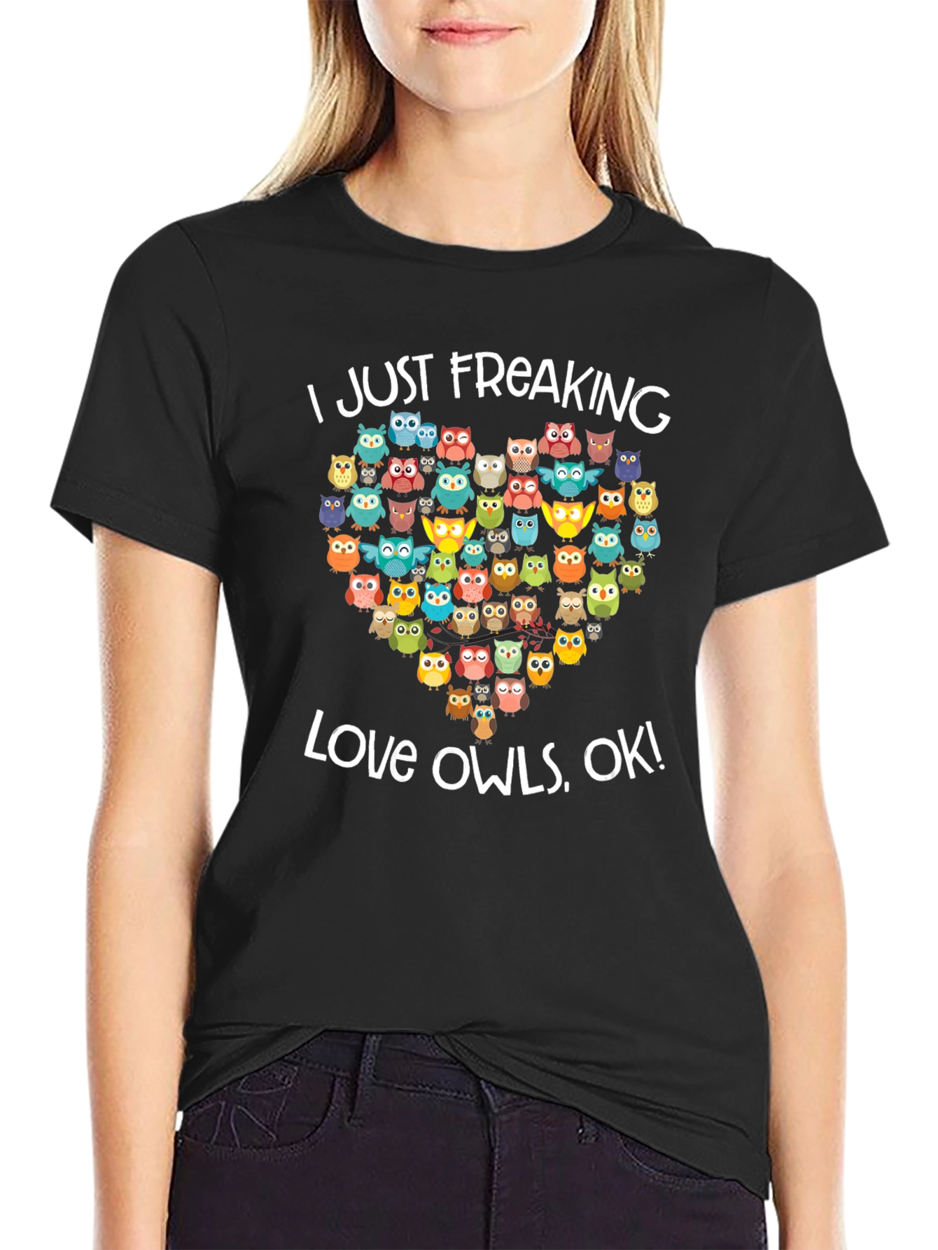 I Love Owls Graphic Tee Shirt