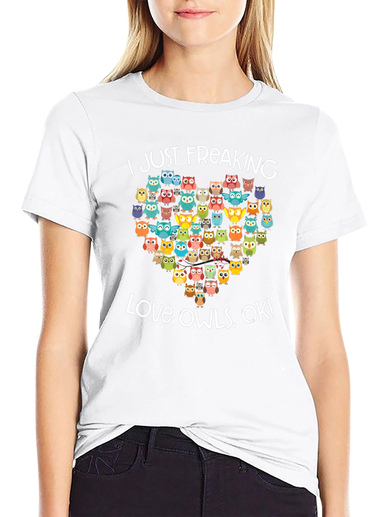 I Love Owls Graphic Tee Shirt