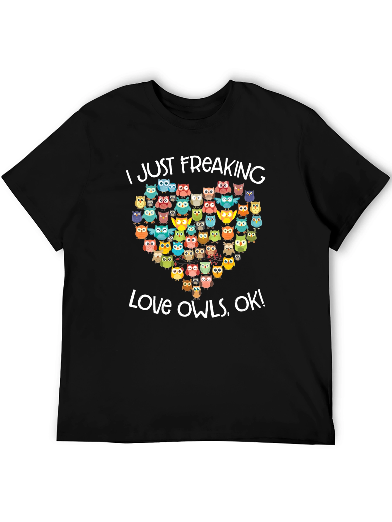 I Love Owls Graphic Tee Shirt