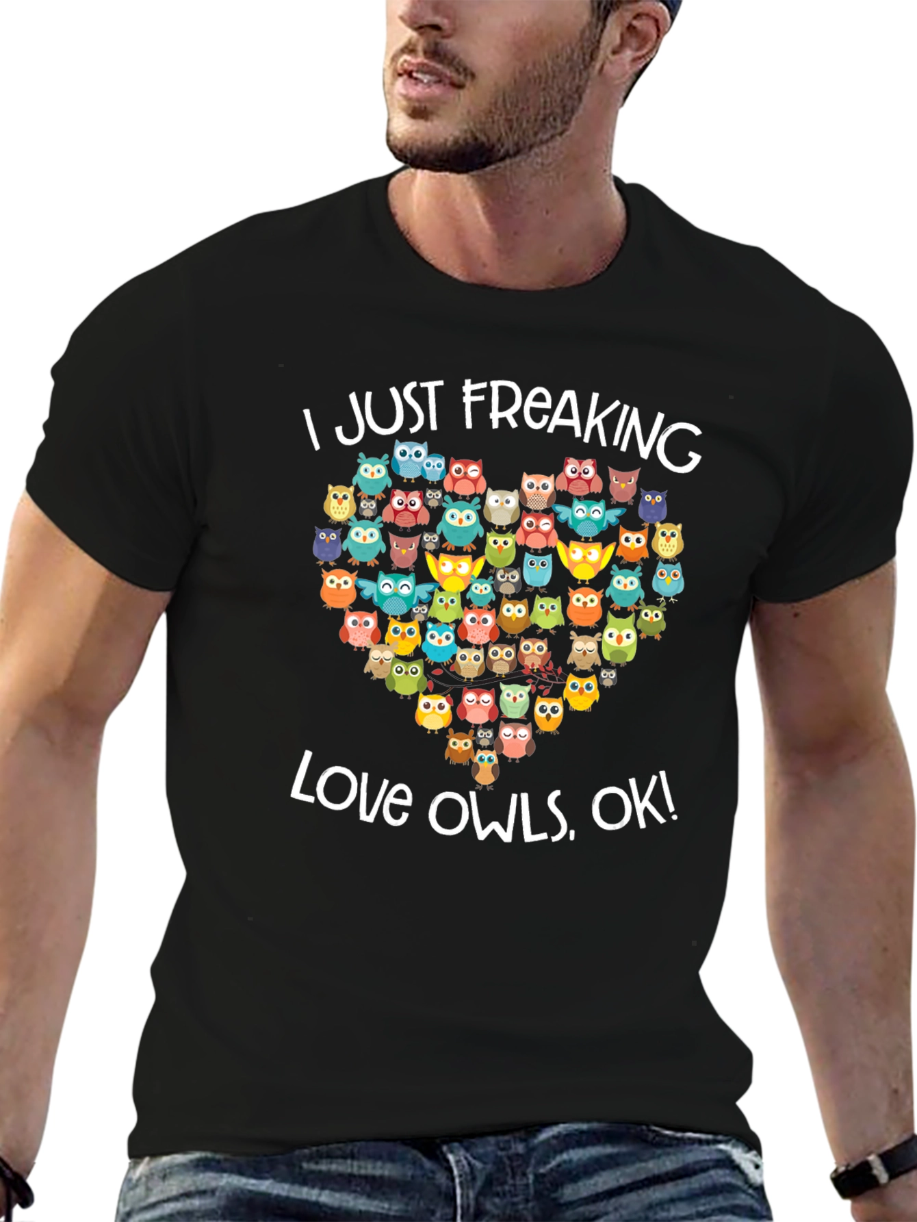 I Love Owls Graphic Tee Shirt