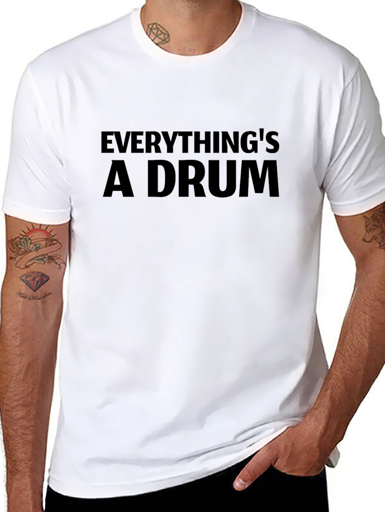 Everythings A Drum Black Graphic Tee