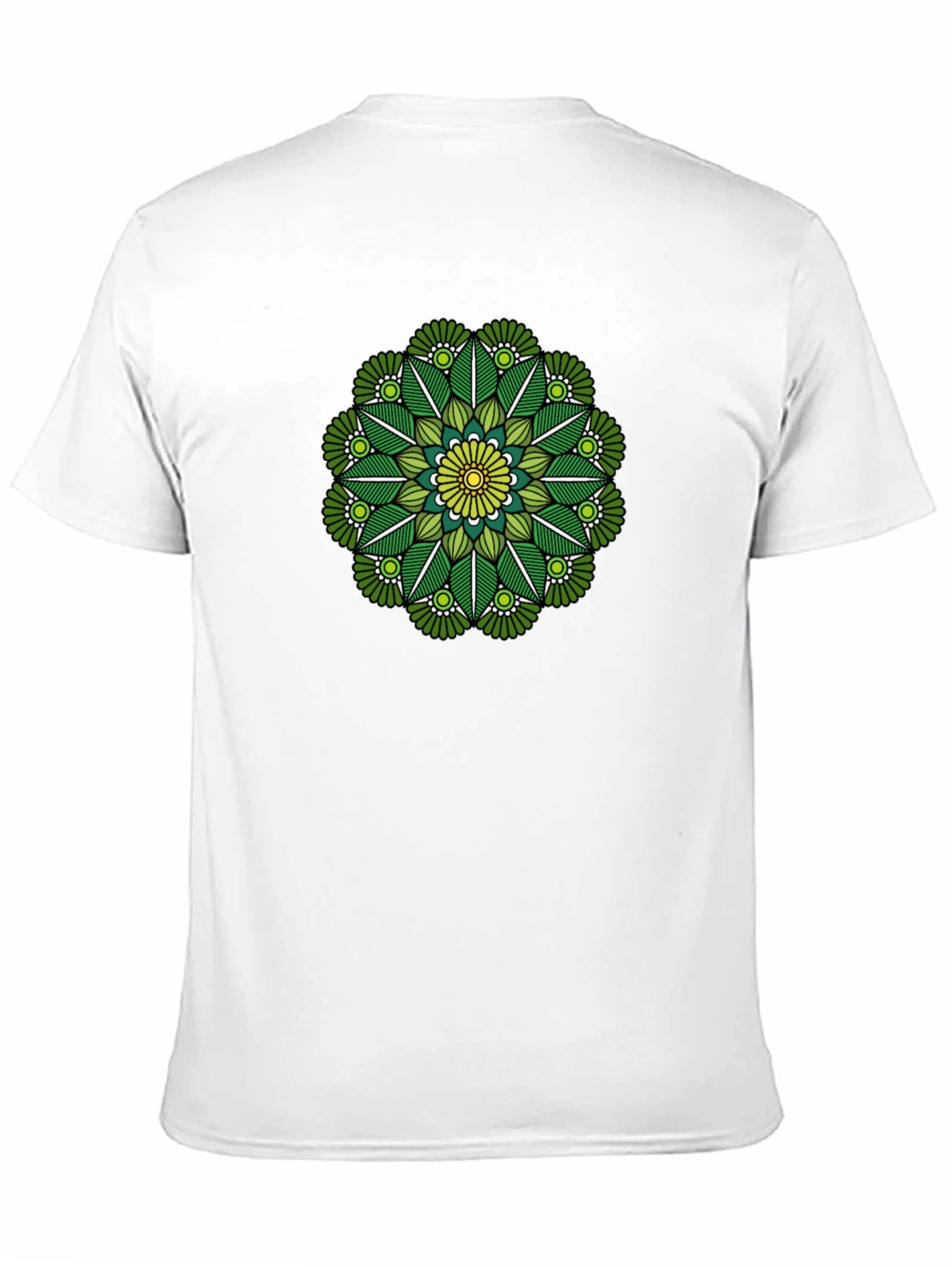 Green Mandala Graphic Tee - Stylish Black T-Shirt