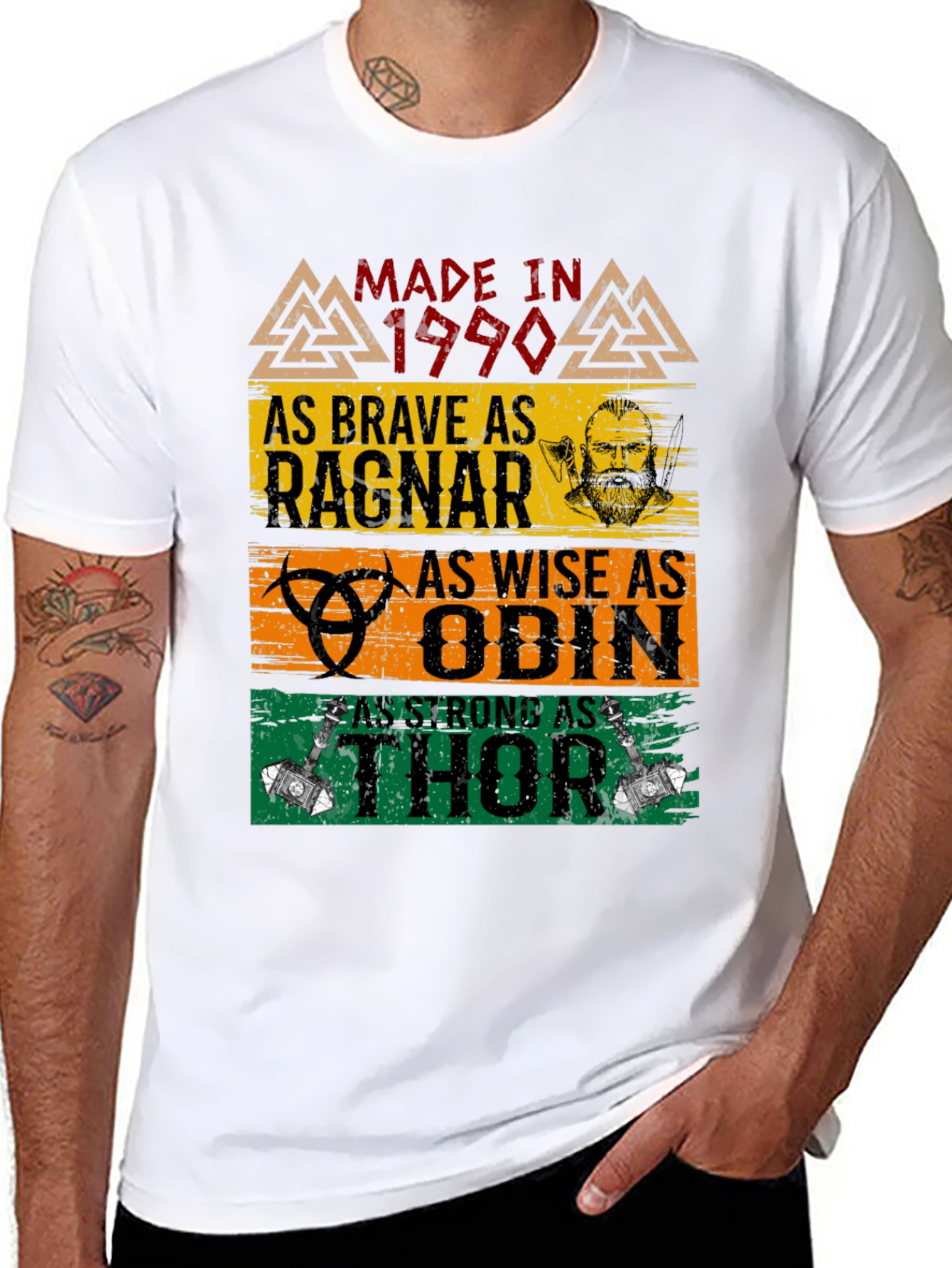 Made In 1990 Viking Warrior T-Shirt