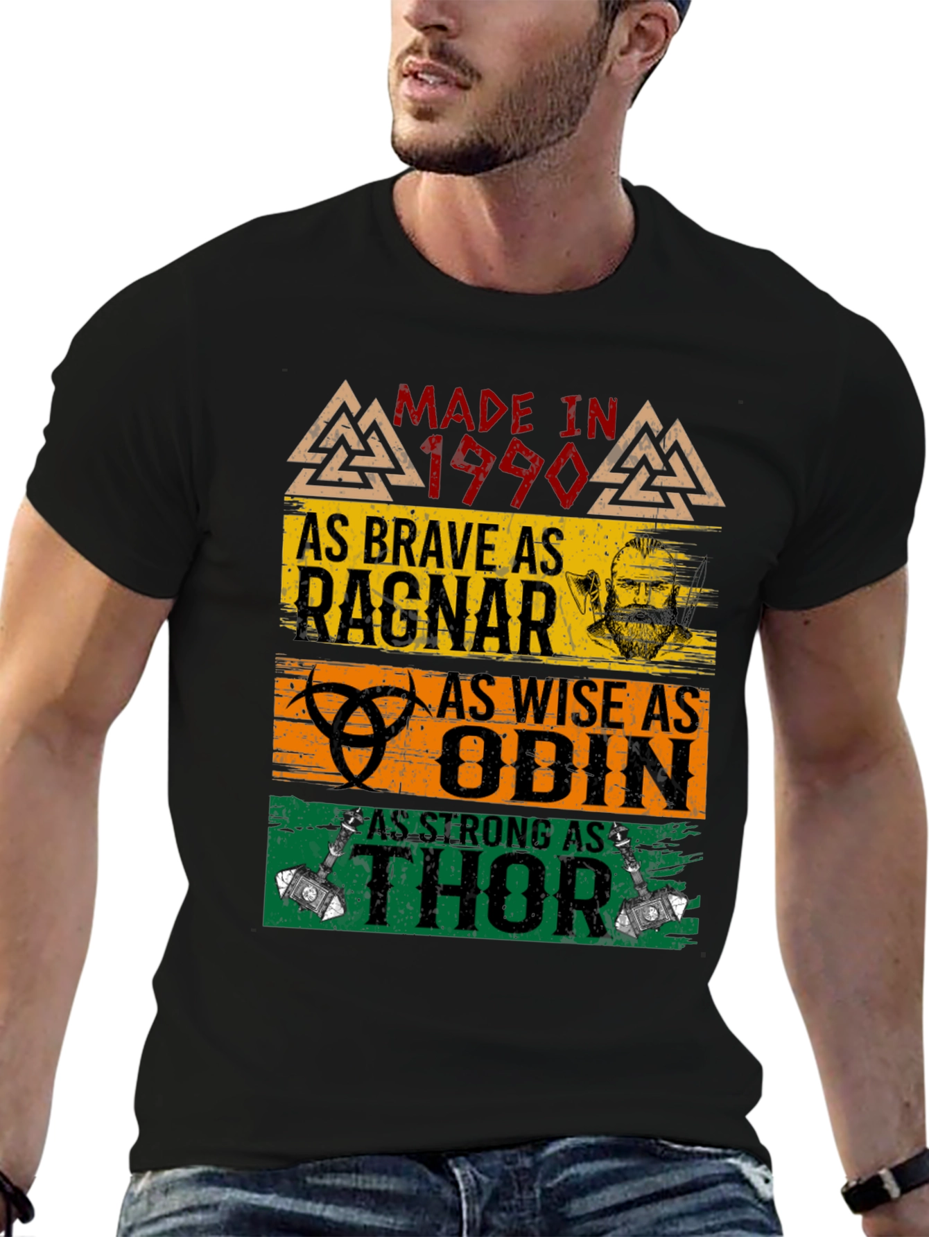 Made In 1990 Viking Warrior T-Shirt
