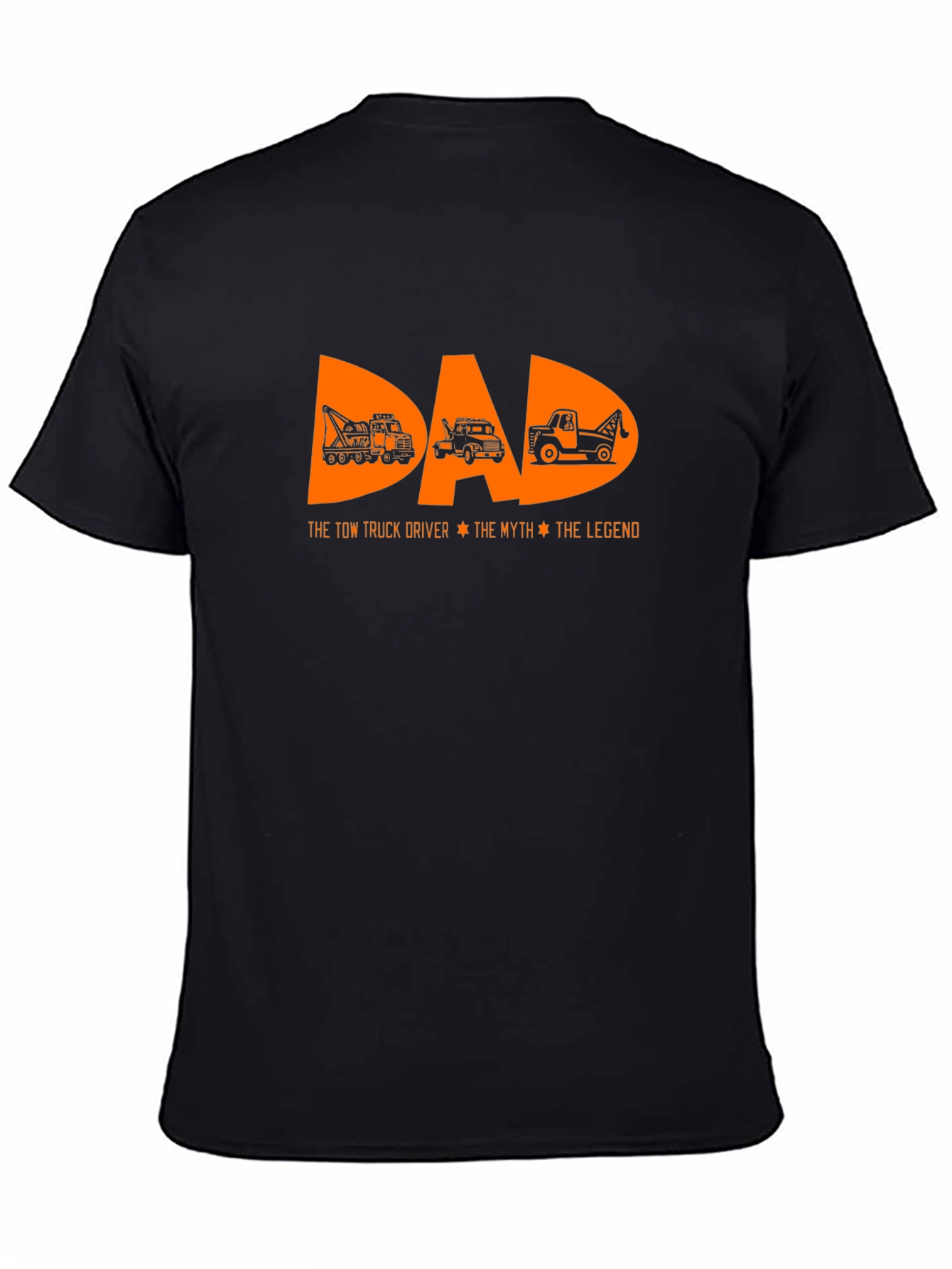 DAD Tow Truck Driver T-Shirt Black