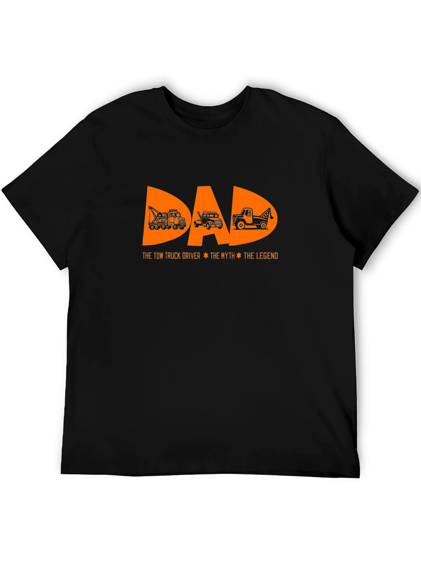 DAD Tow Truck Driver T-Shirt Black