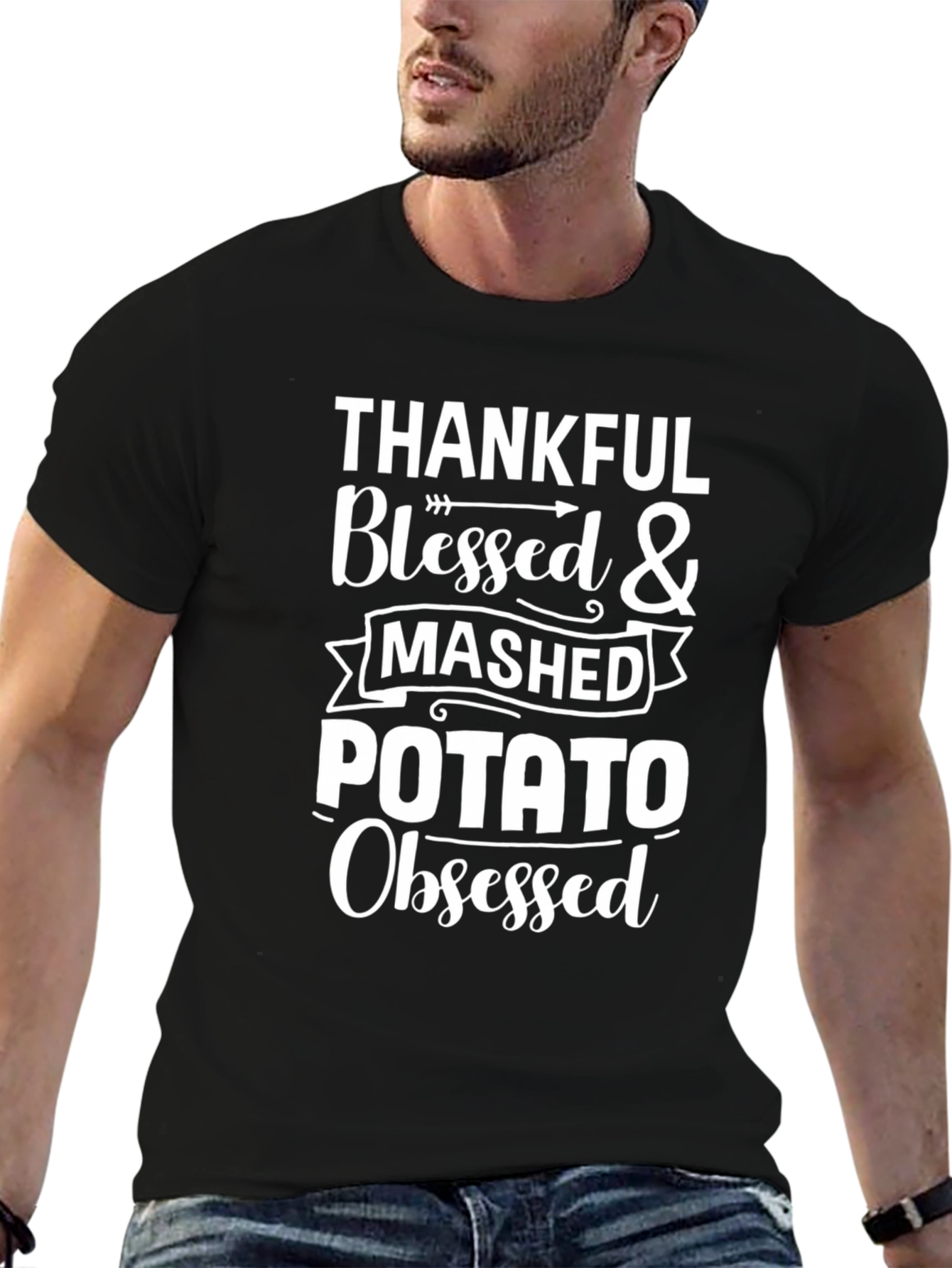 Thankful Blessed & Mashed Potato Obsessed T-Shirt