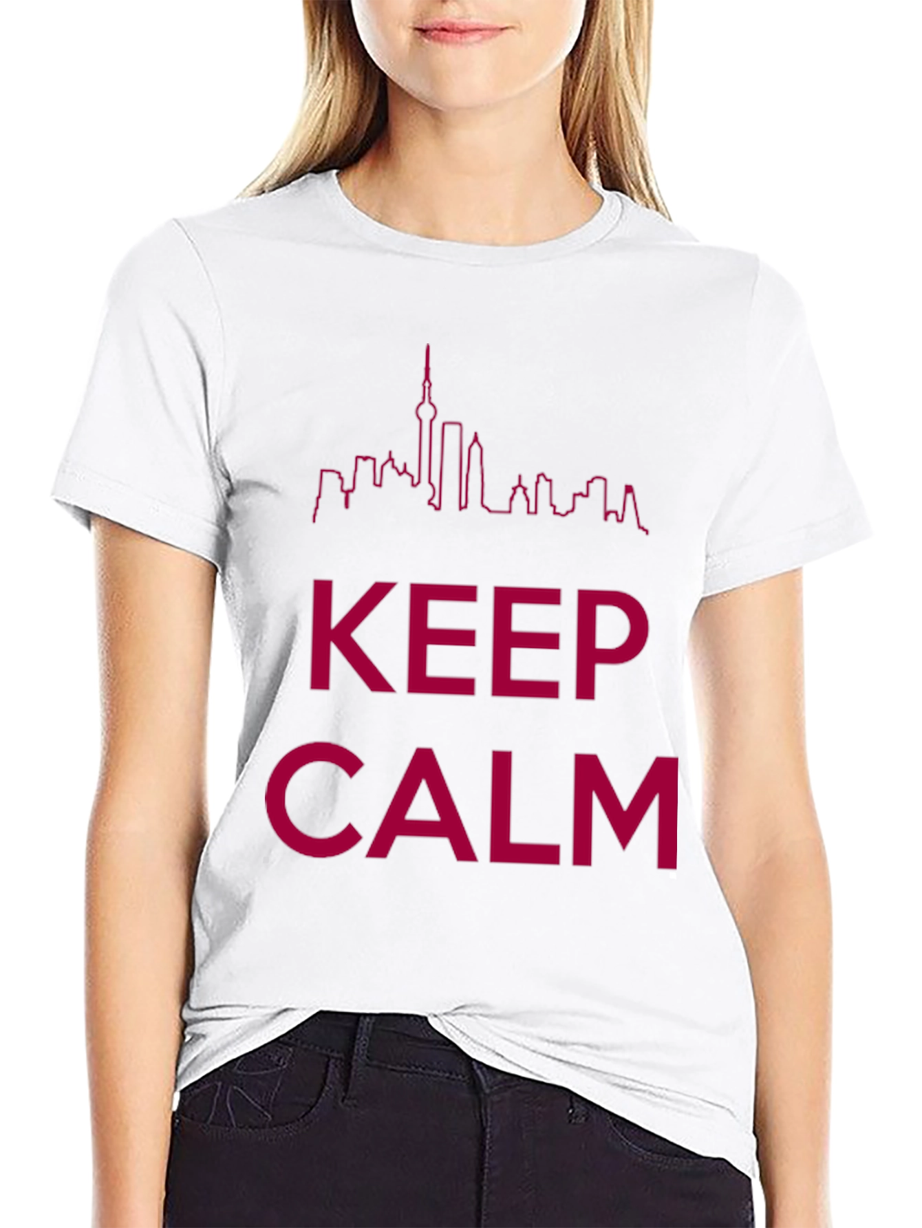 Keep Calm Skyline Graphic Tee - Black