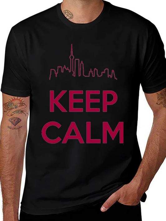Keep Calm Skyline Graphic Tee - Black