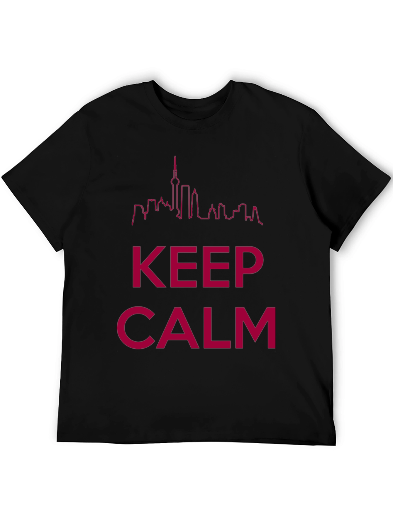 Keep Calm Skyline Graphic Tee - Black