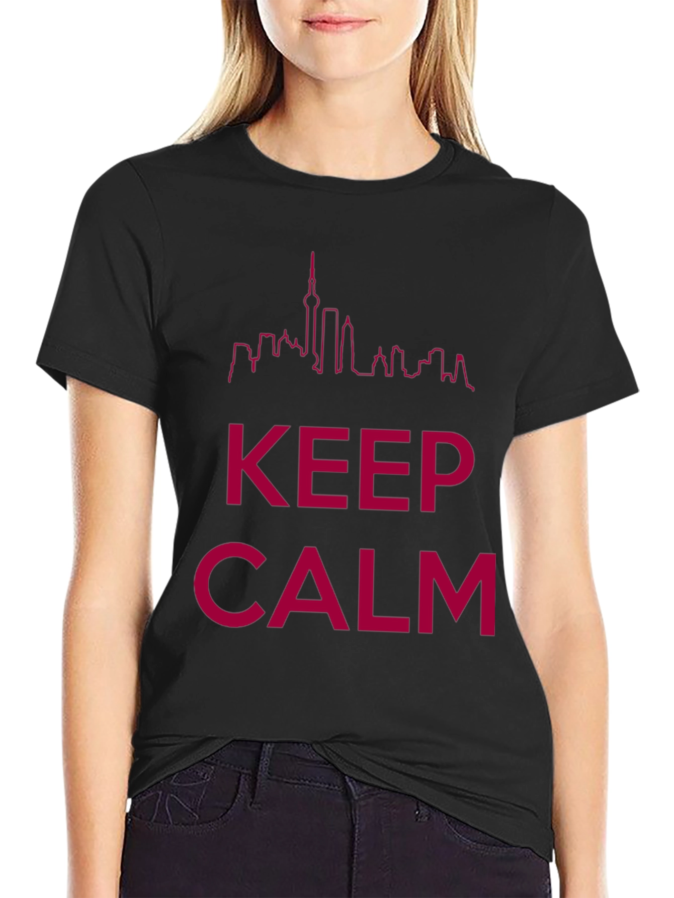 Keep Calm Skyline Graphic Tee - Black