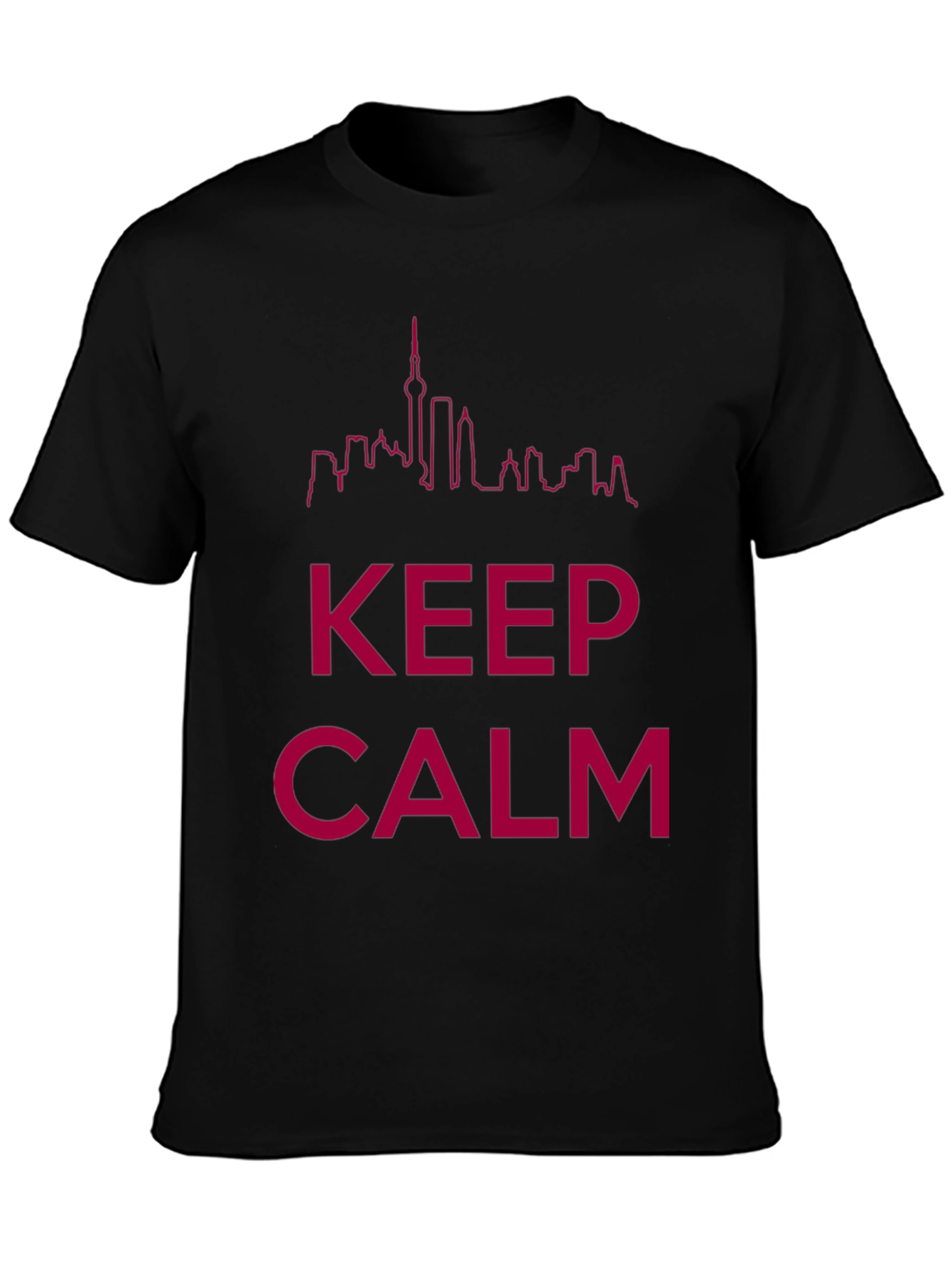 Keep Calm Skyline Graphic Tee - Black
