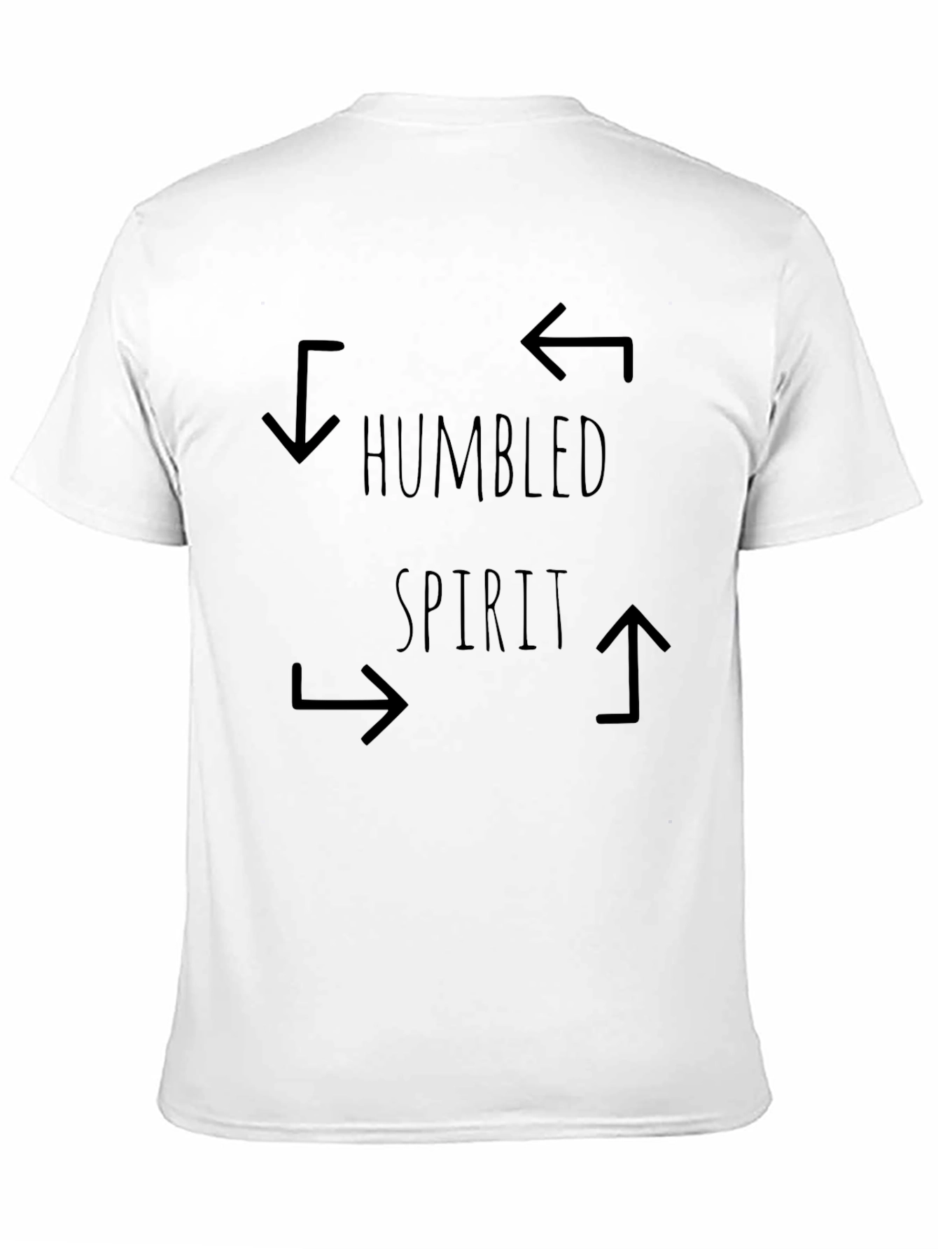 Humbled Spirit Graphic Tee - Black Crew Neck Shirt