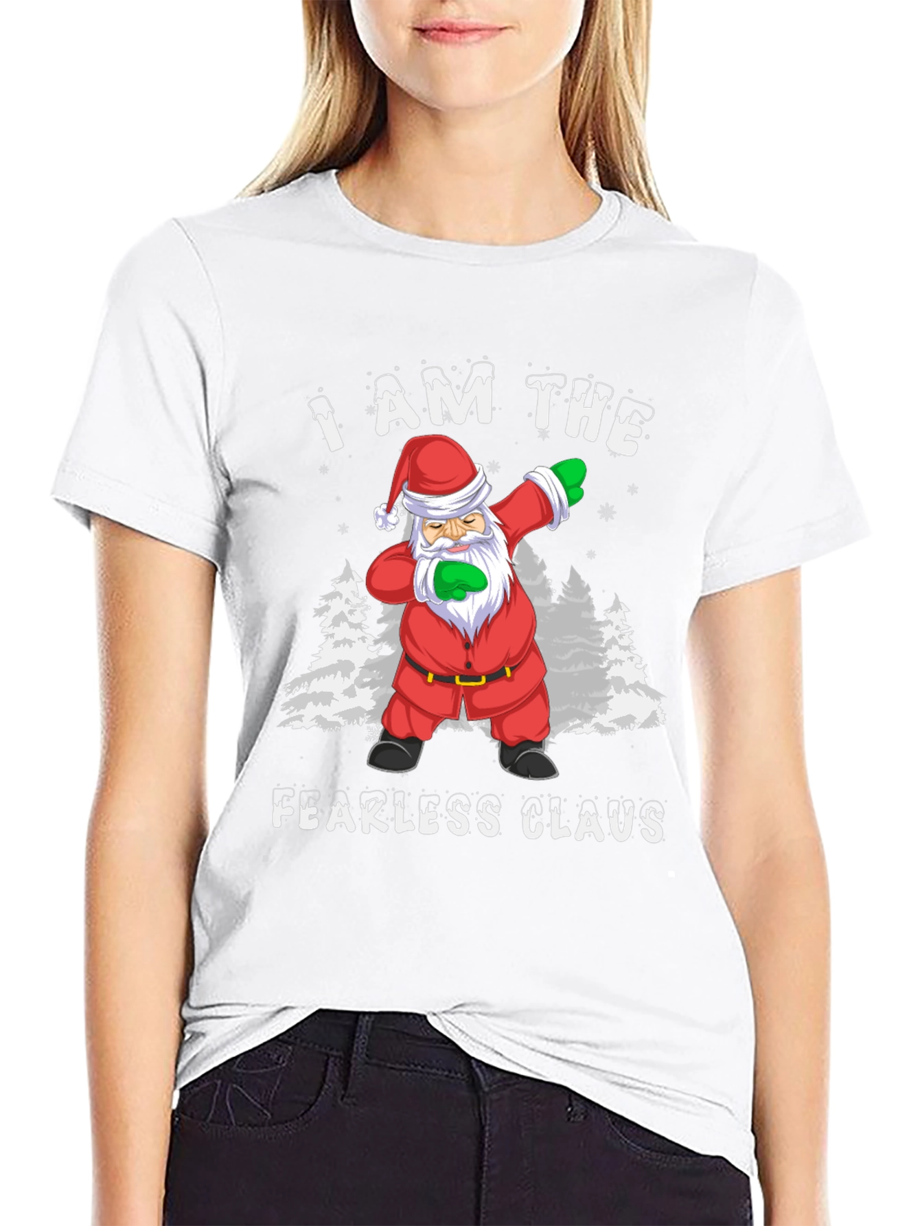 Fearless Claus Dabbing Santa Graphic Tee