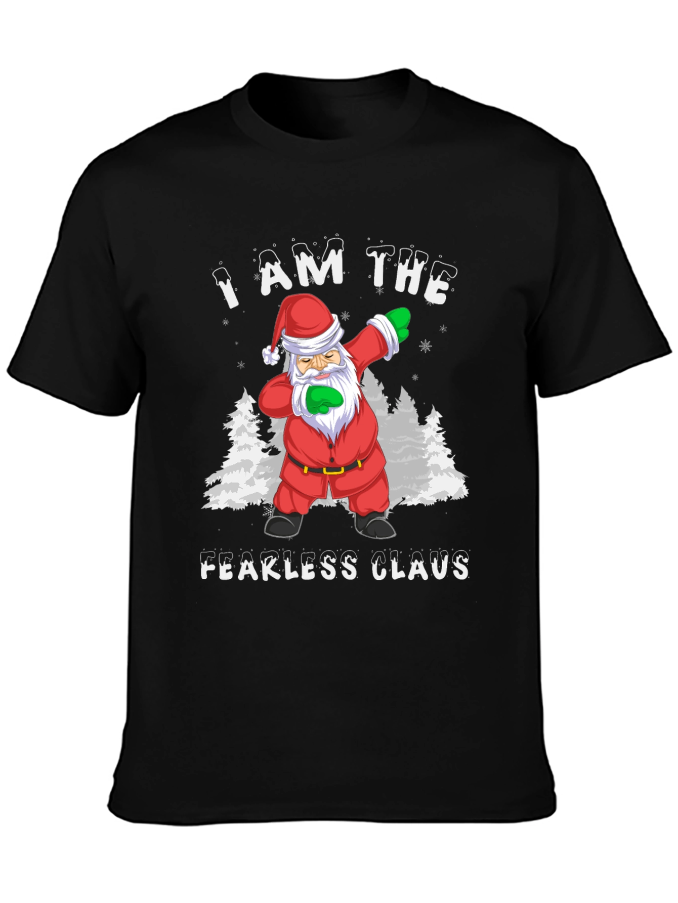 Fearless Claus Dabbing Santa Graphic Tee