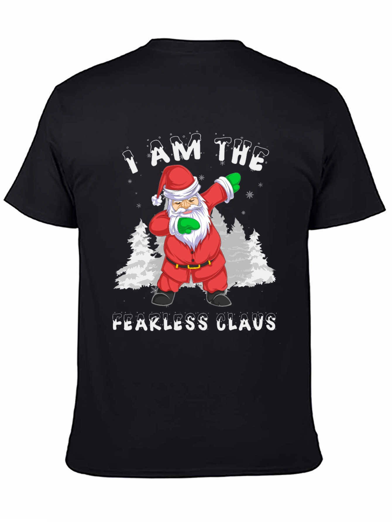 Fearless Claus Dabbing Santa Graphic Tee