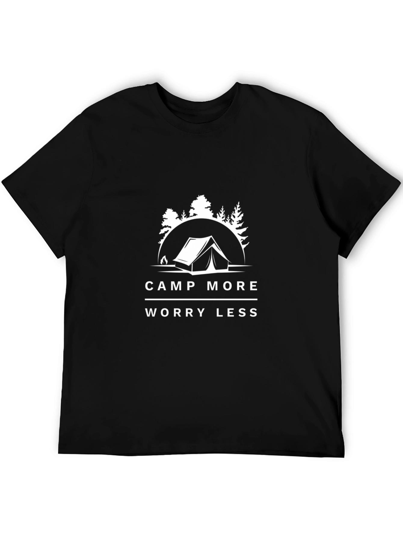 Camp More Worry Less T-Shirt - Black