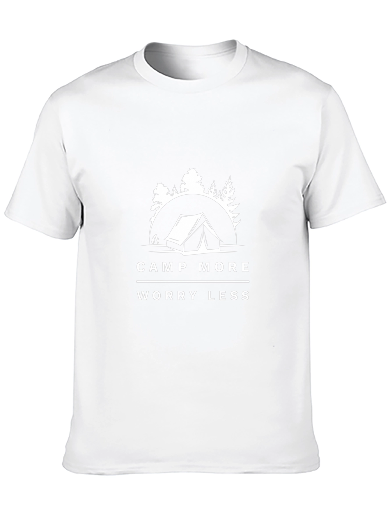 Camp More Worry Less T-Shirt - Black
