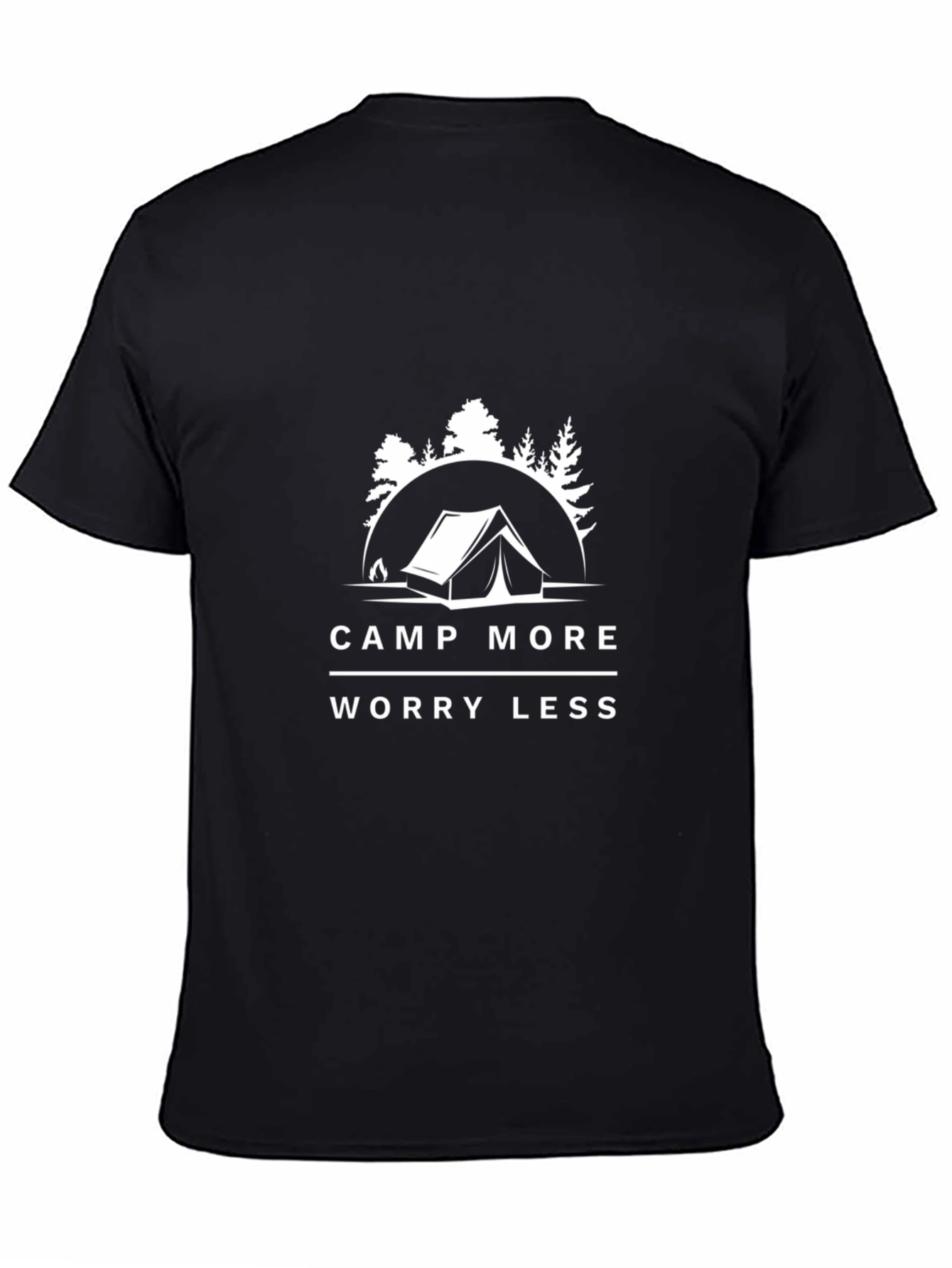 Camp More Worry Less T-Shirt - Black