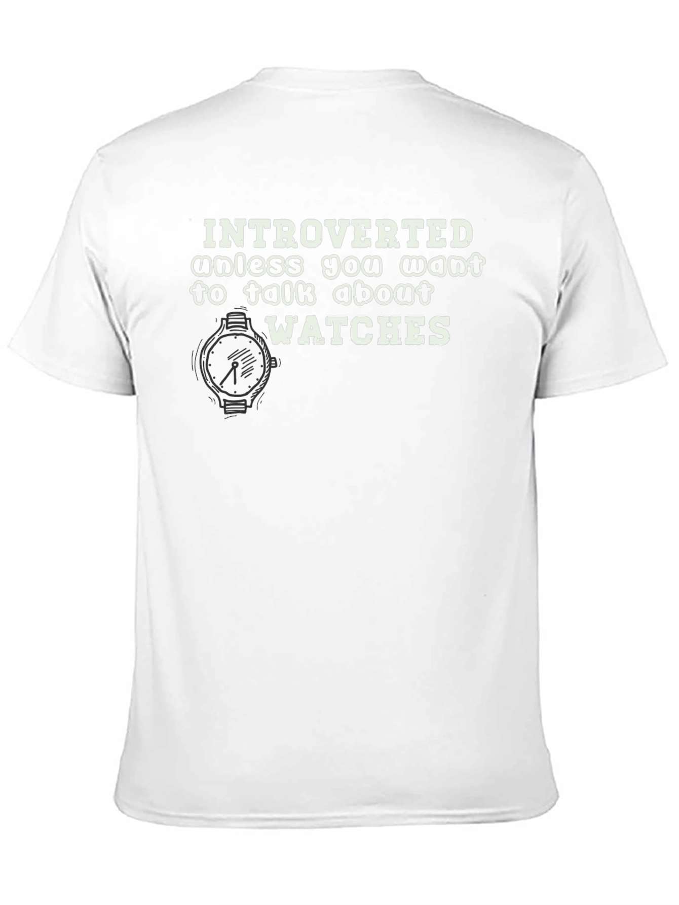 Introverted Watches Graphic Tee - Black Cotton T-Shirt