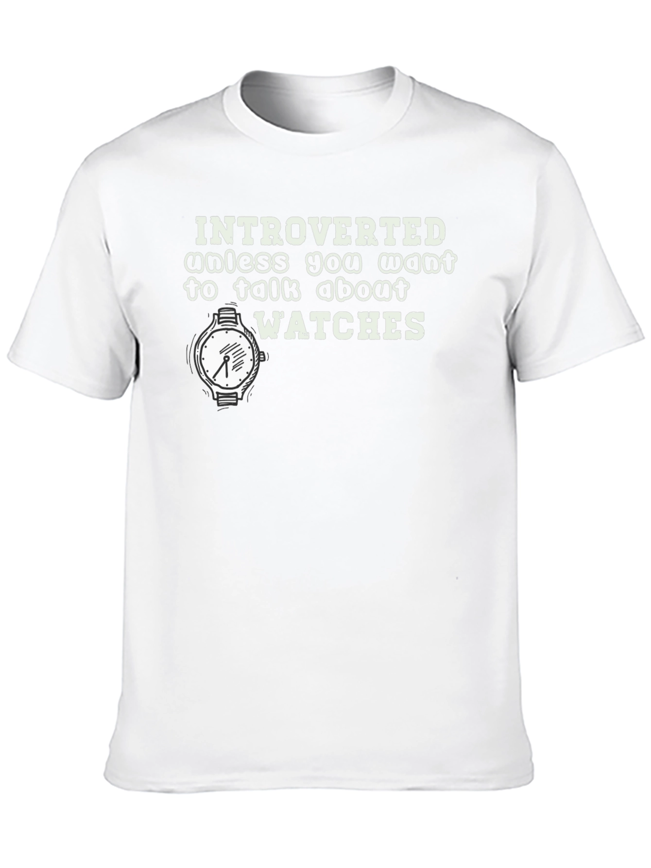 Introverted Watches Graphic Tee - Black Cotton T-Shirt