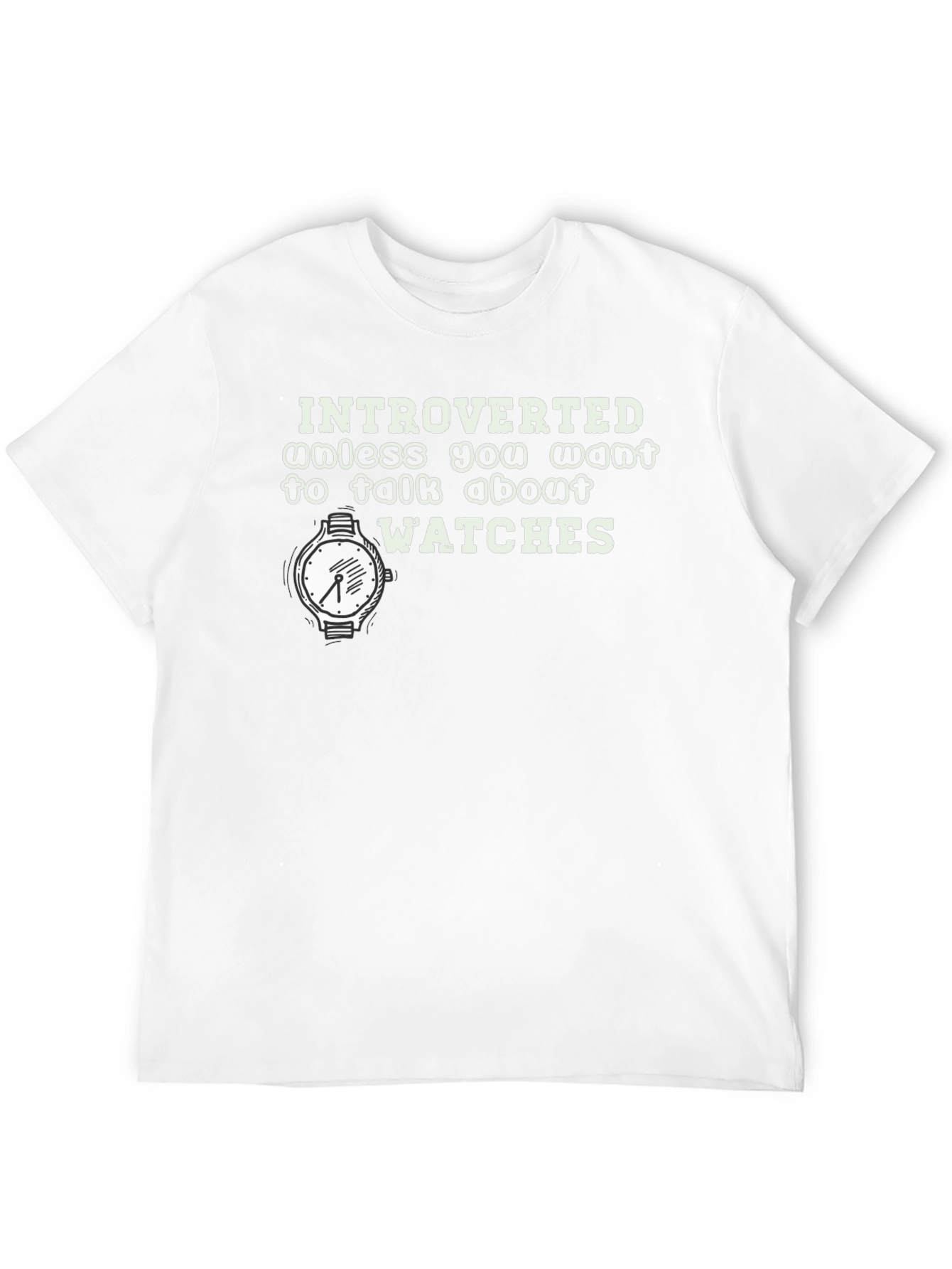 Introverted Watches Graphic Tee - Black Cotton T-Shirt